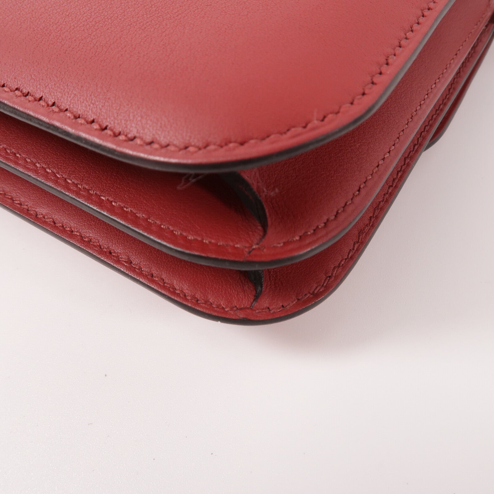HERMES Swift皮革Constance Mini肩背袋Rouge Grenat