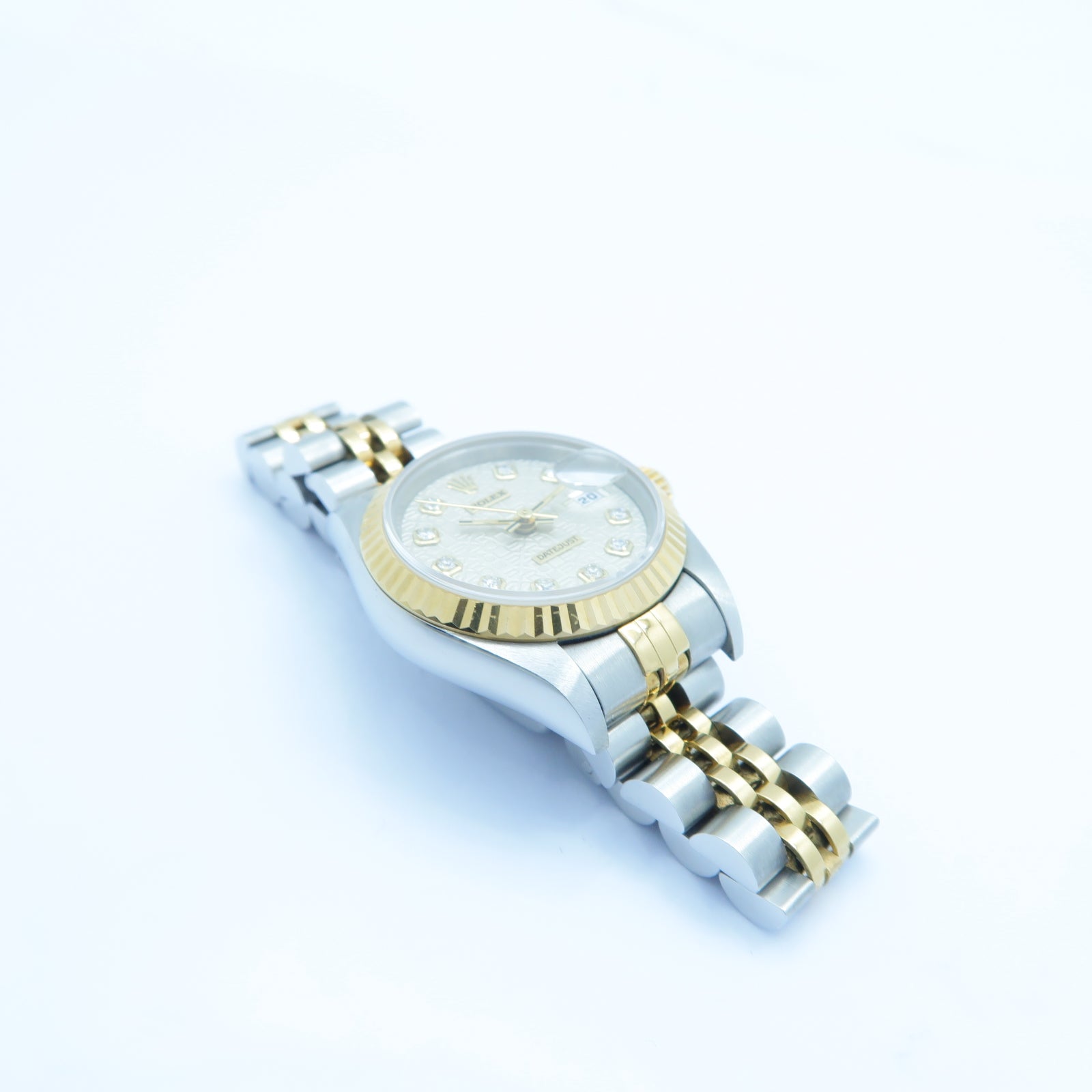 ROLEX Datejust 18K玫瑰金/不鏽鋼手錶自動機芯銀色