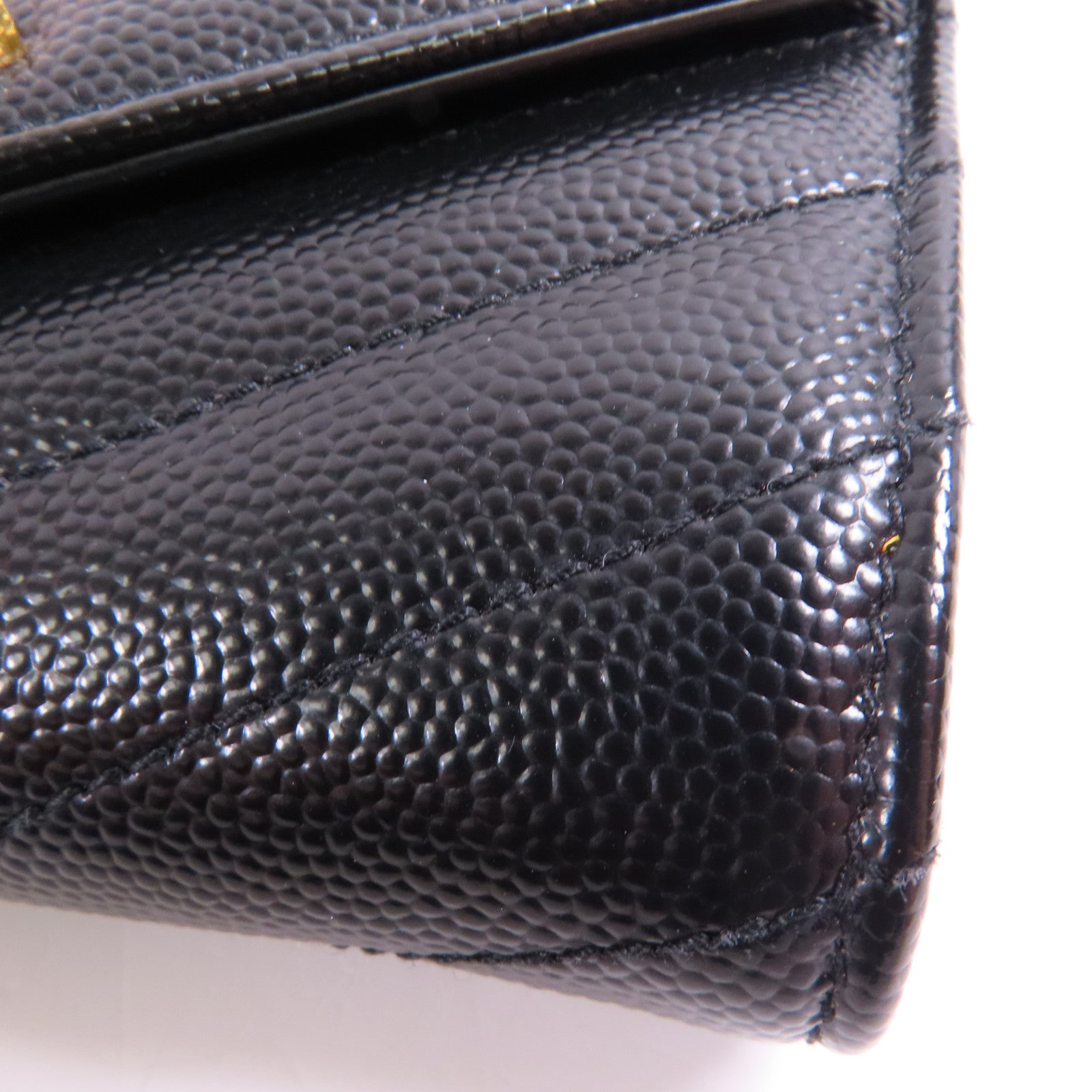 SAINT LAURENT 牛皮皮革Wallet金扣錢包