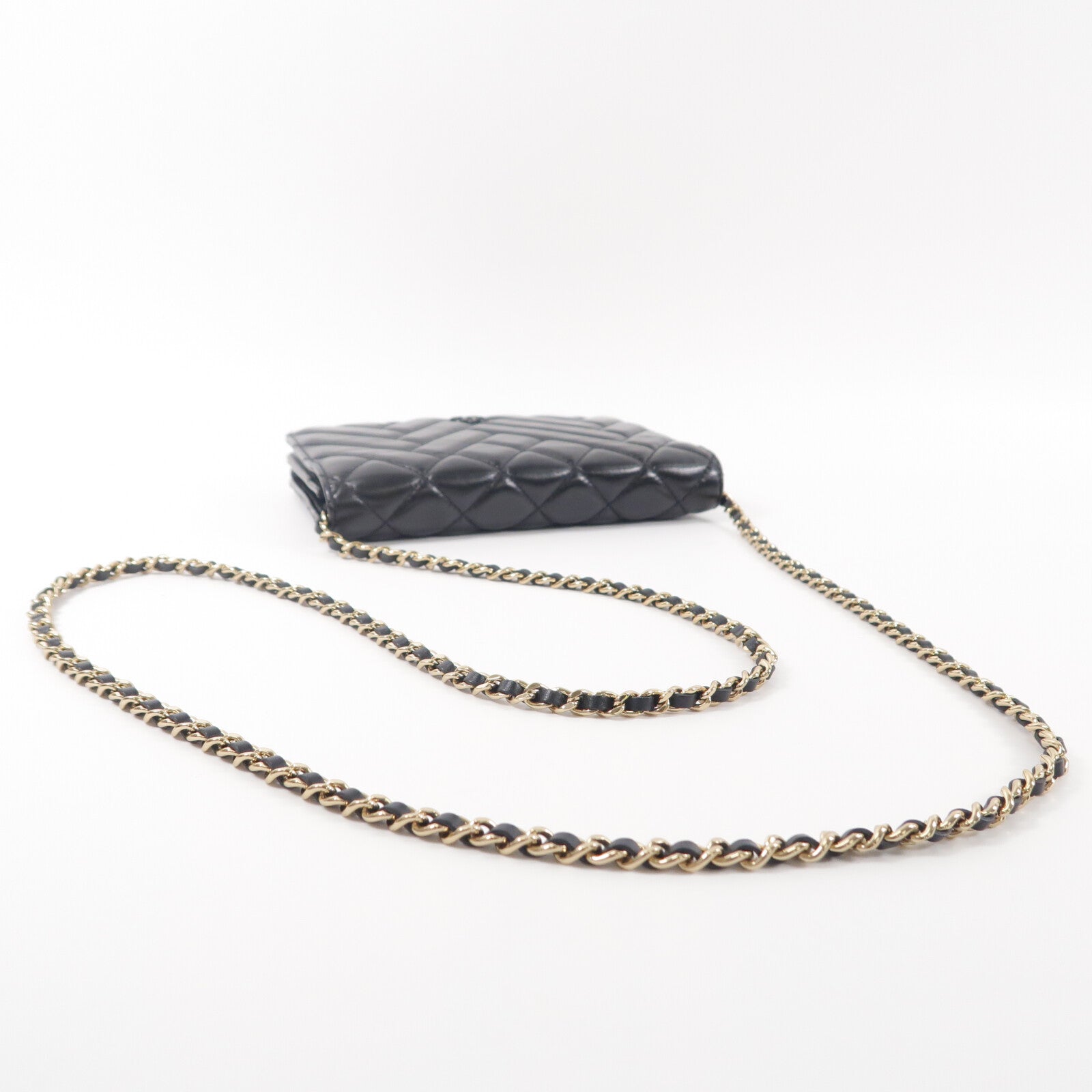CHANEL 羊皮皮革WOC Wallet On Chain鏈帶肩背袋