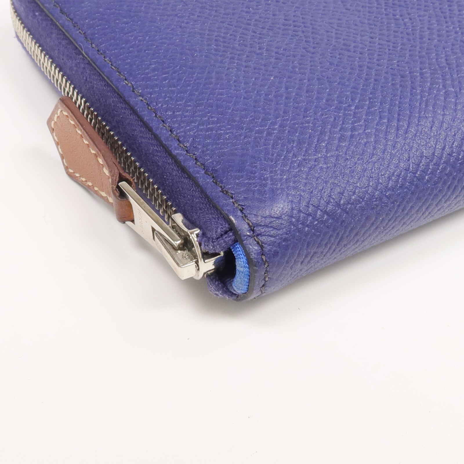 HERMES Epsom皮革Silk In Compact Wallet錢包Ultraviolet