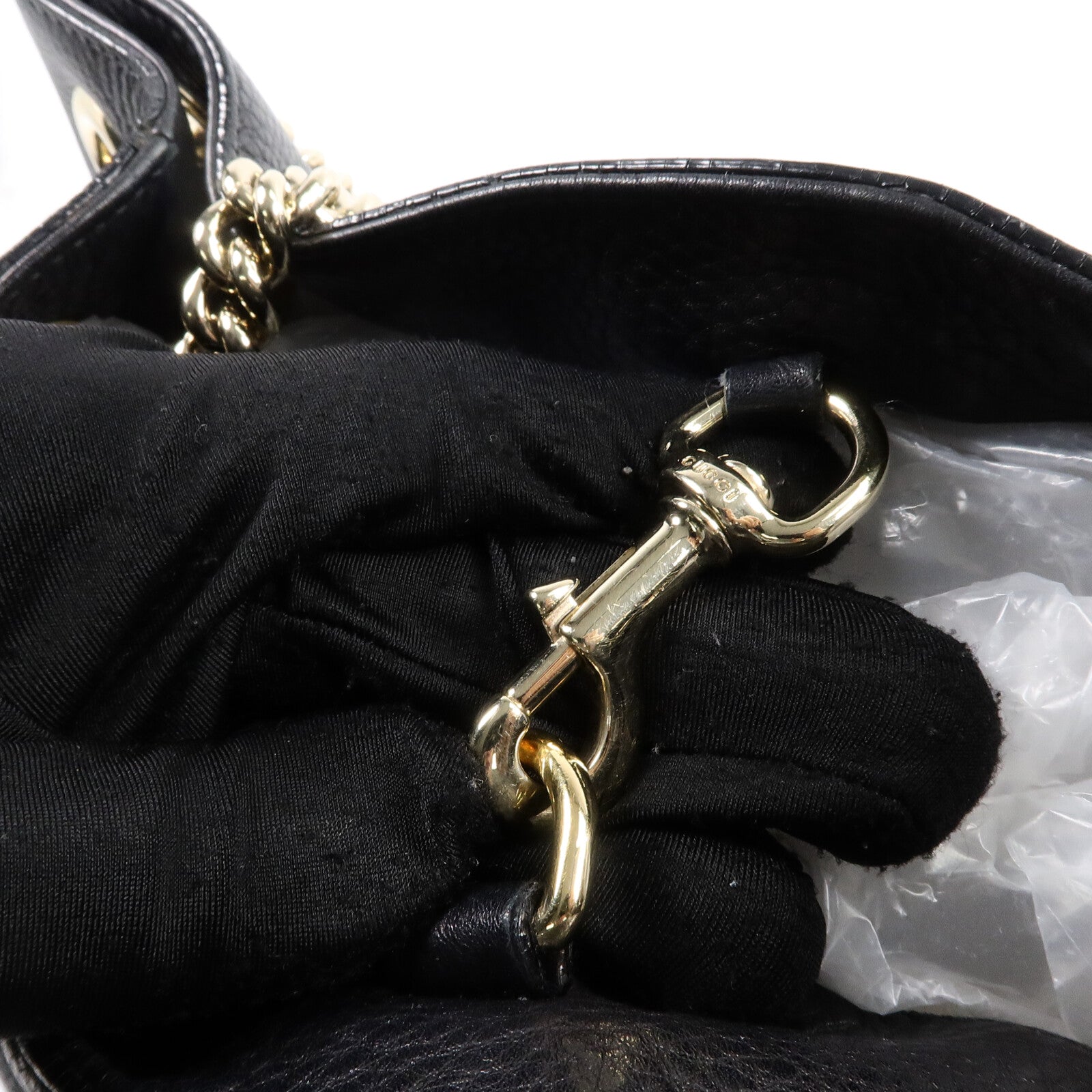 GUCCI 牛皮皮革Chain Shoulder Bag鏈帶肩背袋