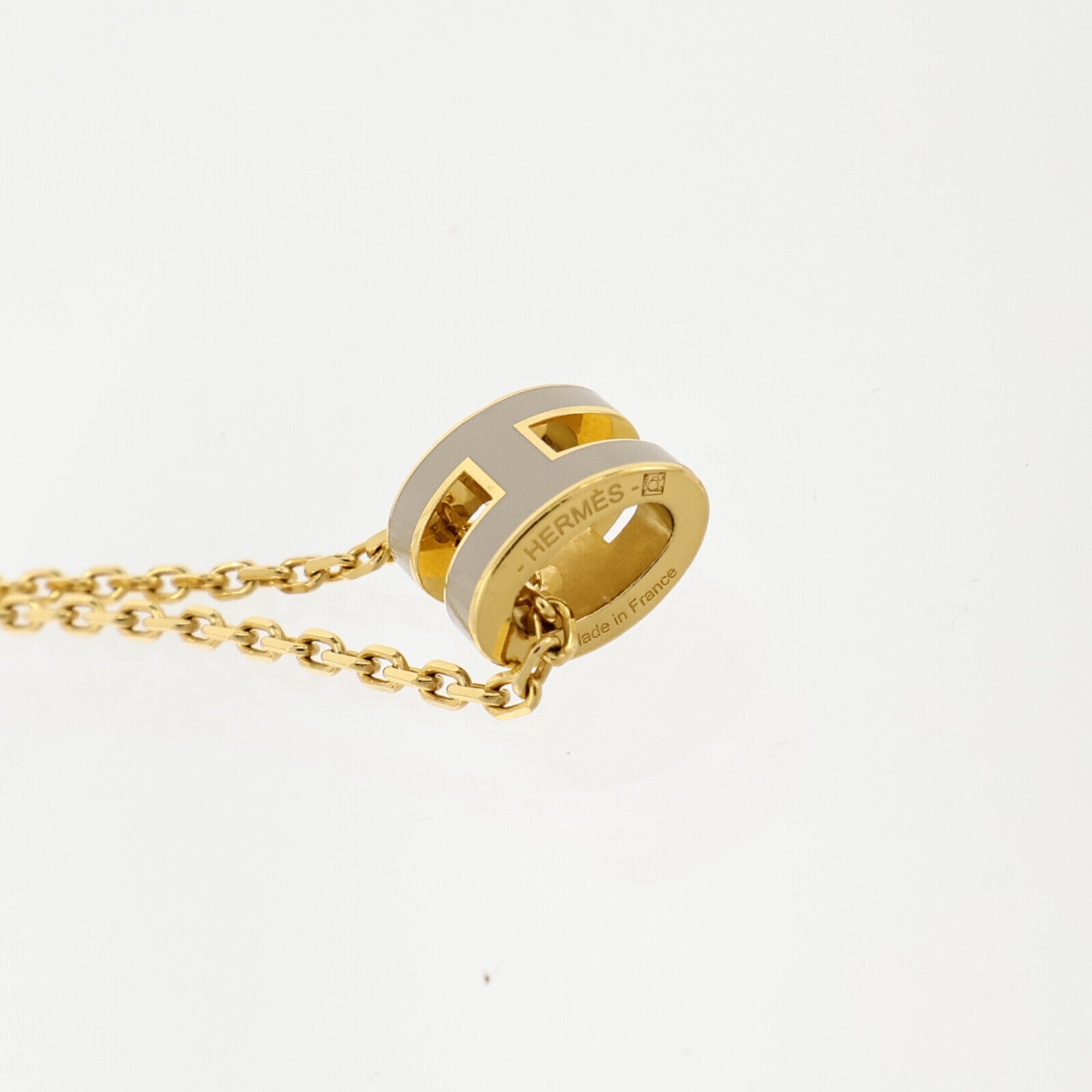 HERMES 金屬/琺瑯Mini Pop H Necklace項鏈