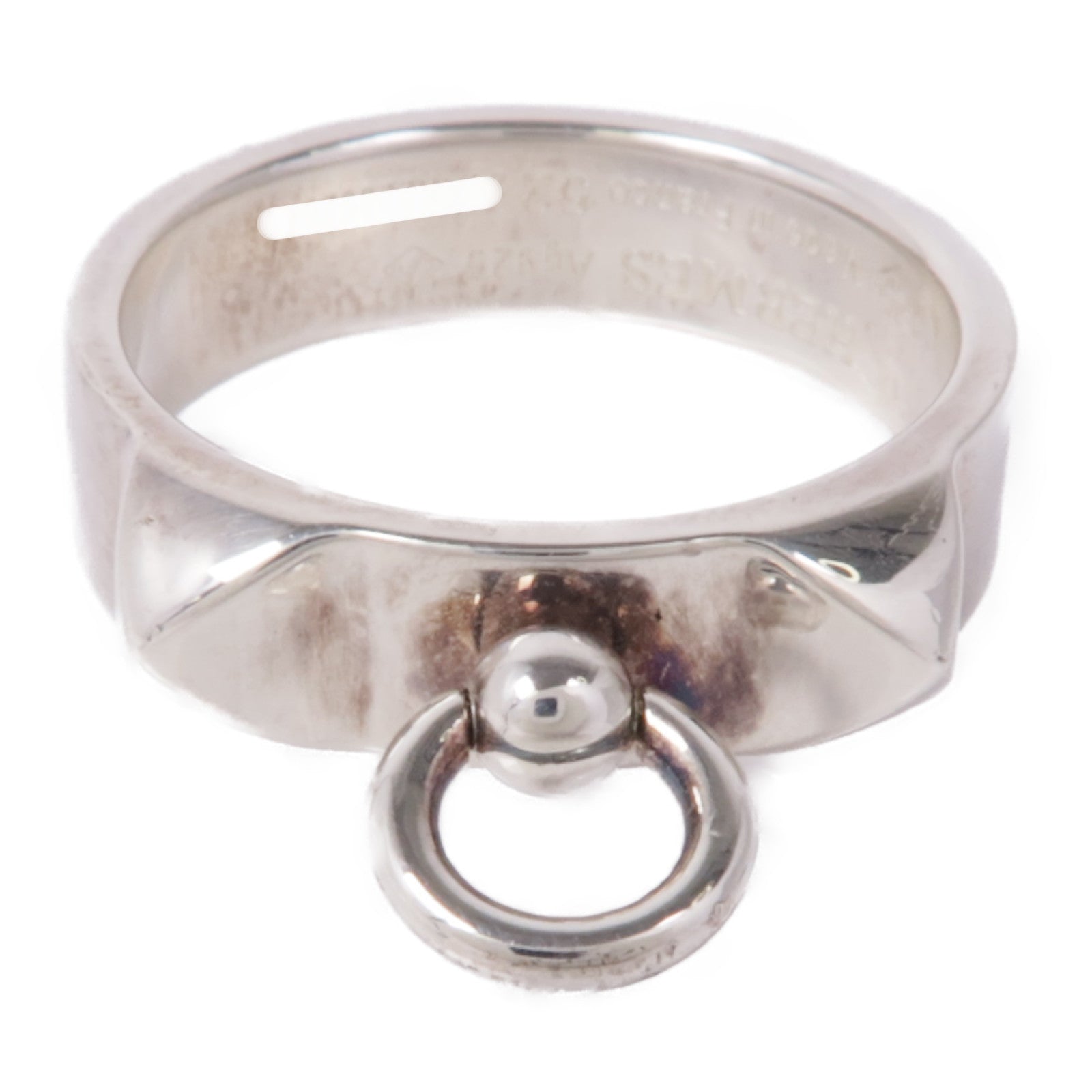 HERMES 925純銀CDC Collier de chien ring戒指Hermes#52/US#6