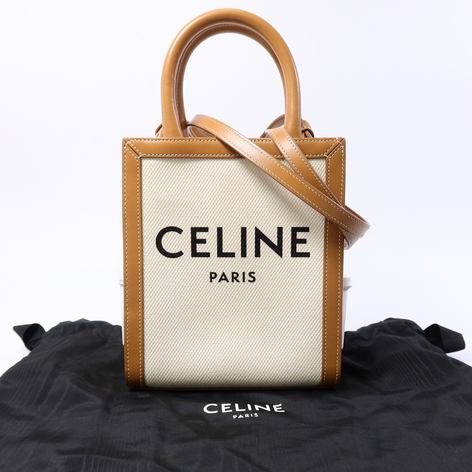 CELINE 帆布Mini Vertical Cabas手挽肩背兩用袋