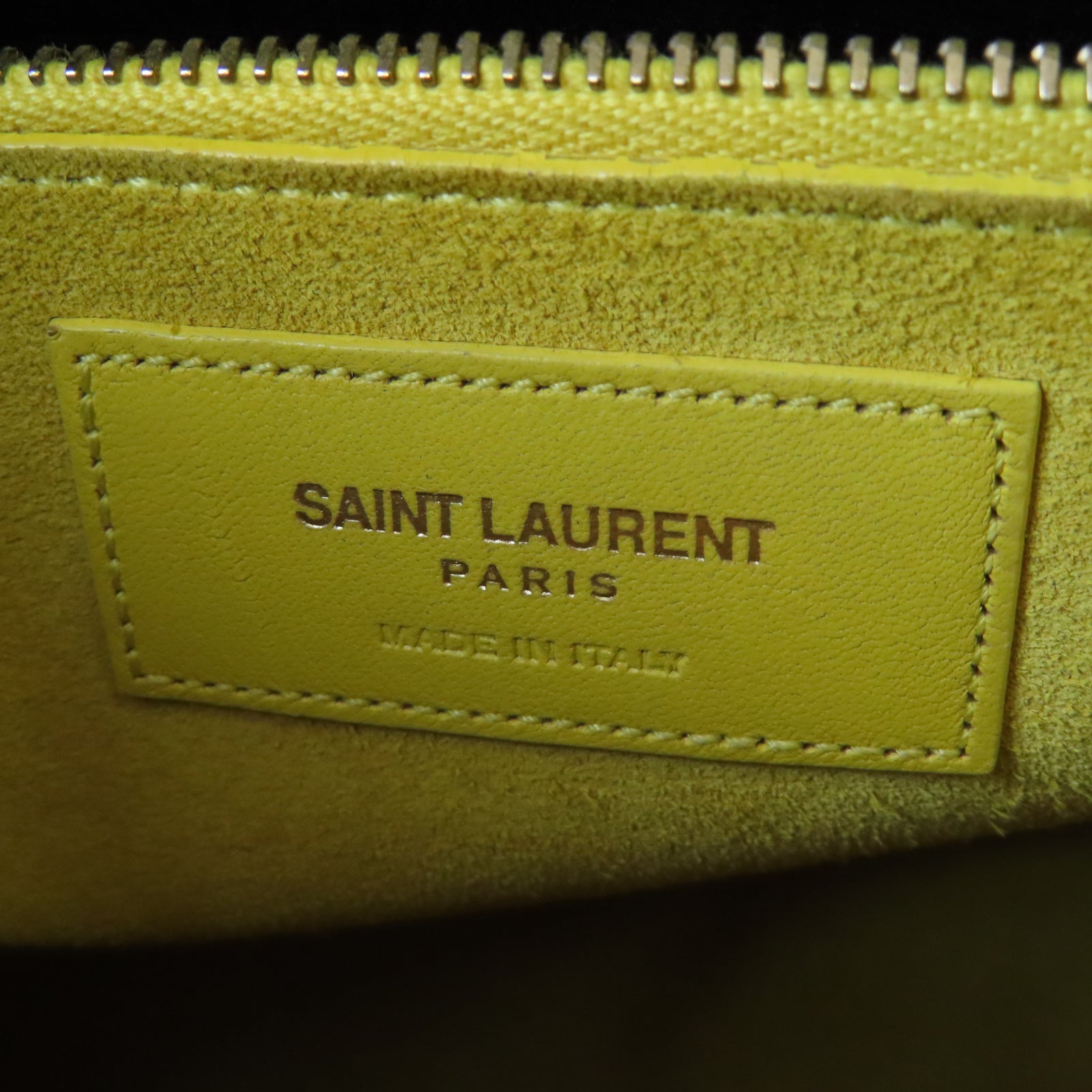 SAINT LAURENT 牛皮皮革Sac De Jour Bag金扣手挽肩背兩用袋黃色