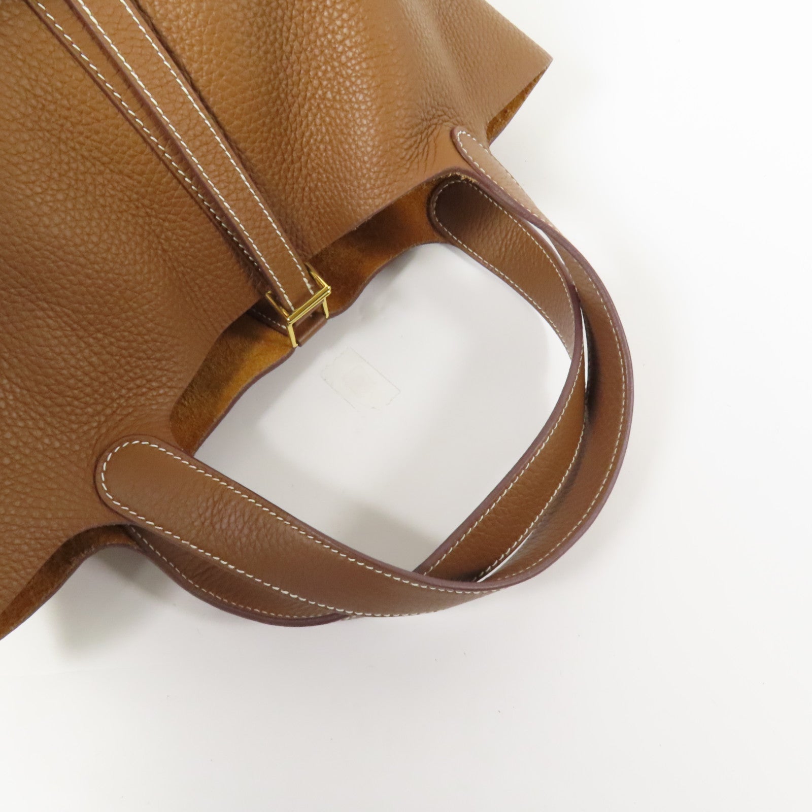 HERMES Clemence皮革Picotin MM金扣手挽袋Gold