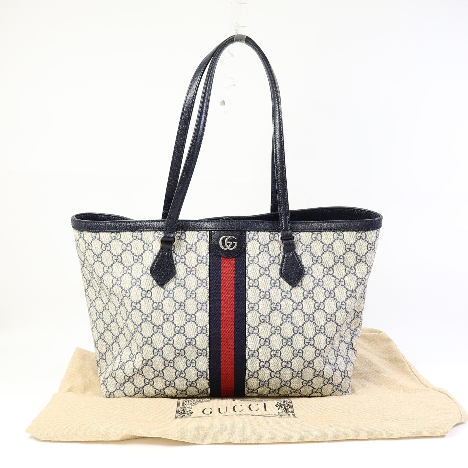 GUCCI 塗層帆布Ophidia Medium GG Supreme Tote Bag手挽袋