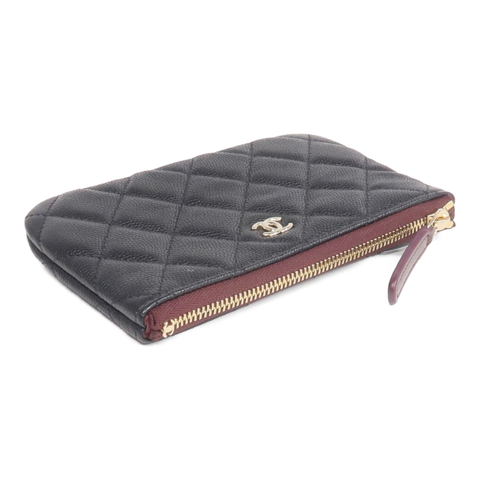 CHANEL 牛皮皮革Mini Pouch金扣手拿包