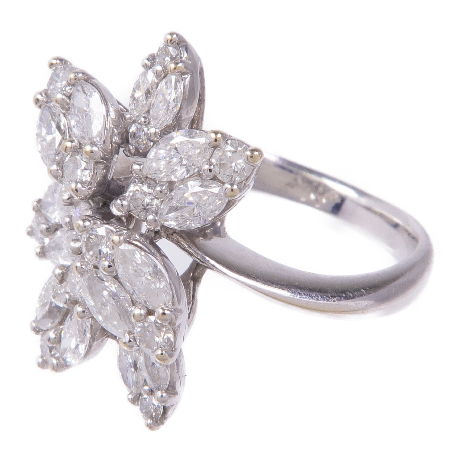 JEWELRY Diamond Ring 18K White Gold US#5.75