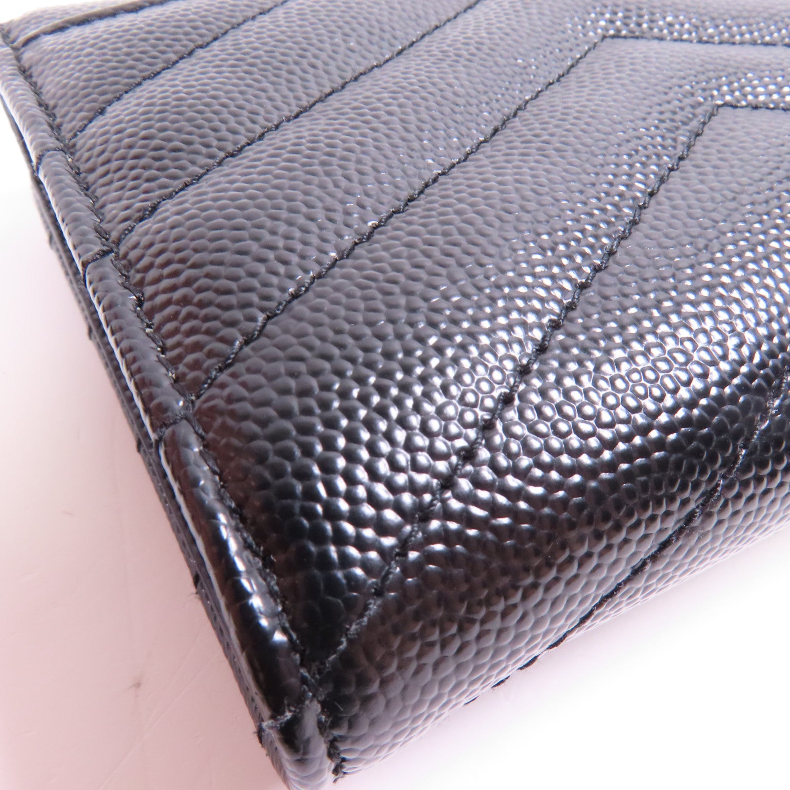 SAINT LAURENT 牛皮皮革Wallet金扣錢包