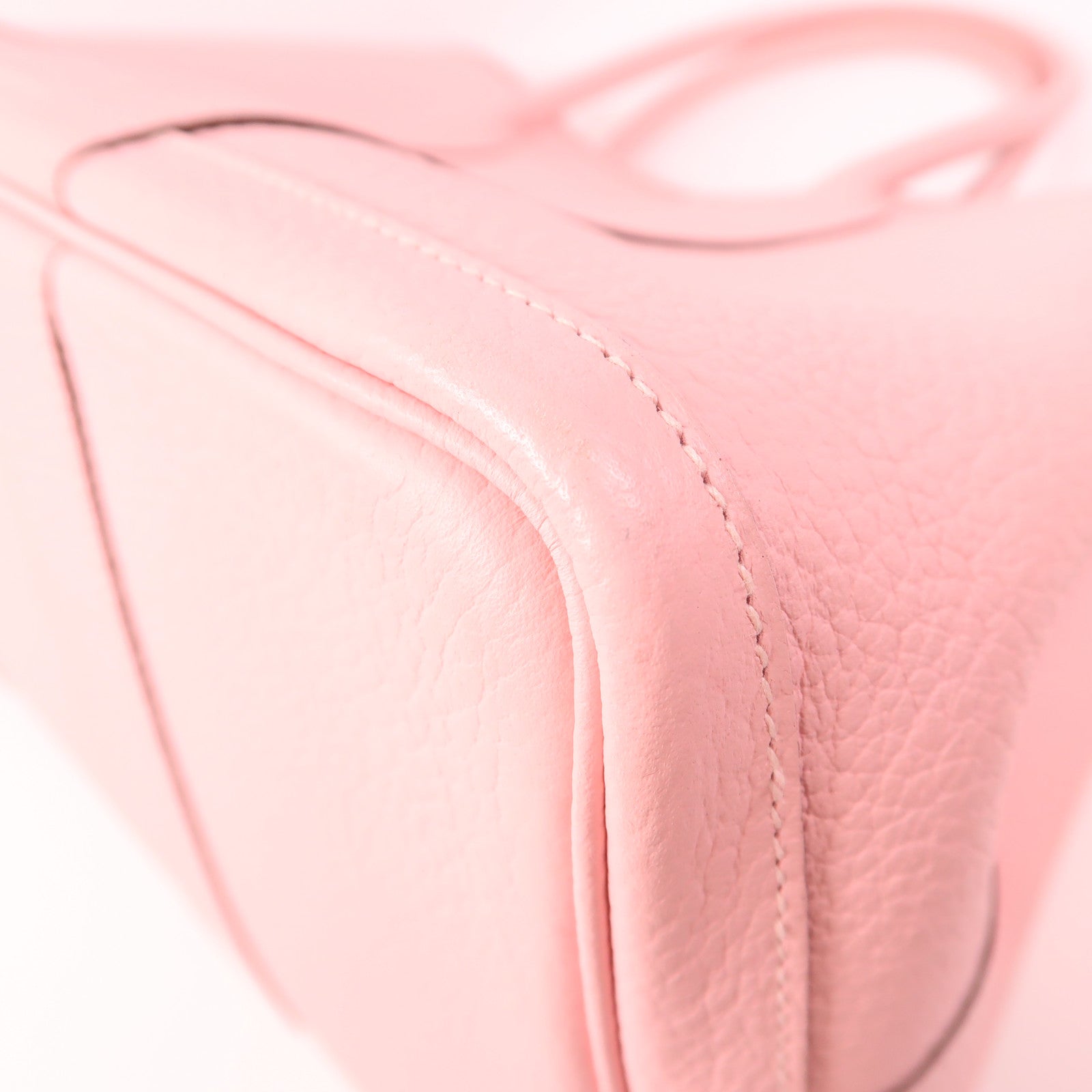 HERMES Negonda皮革Garden Party PM銀扣手挽袋3Q Rose Sakura