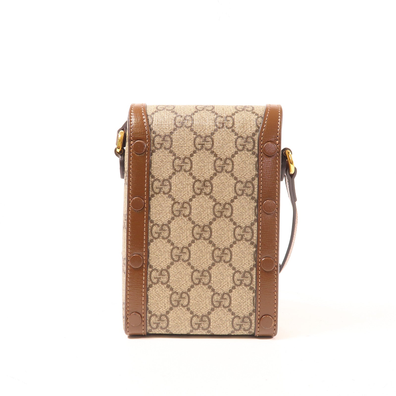 GUCCI 塗層帆布Horsebit 1955 Phone Bag肩背袋