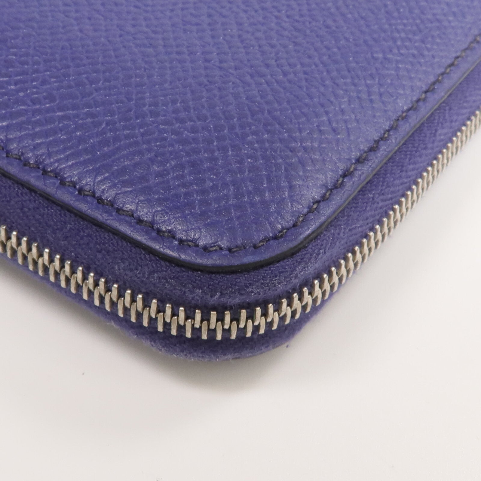 HERMES Epsom皮革Silk In Compact Wallet錢包Ultraviolet