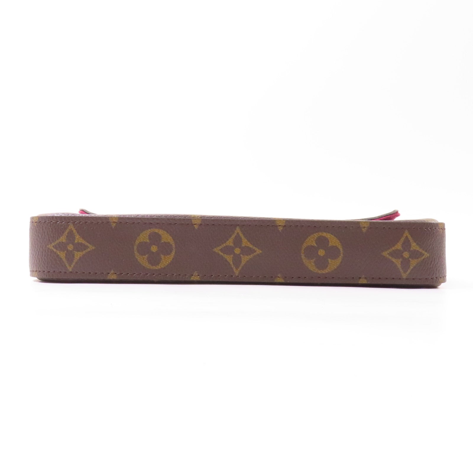LOUIS VUITTON Monogram Pochette Felicie金扣鏈帶肩背袋棕色