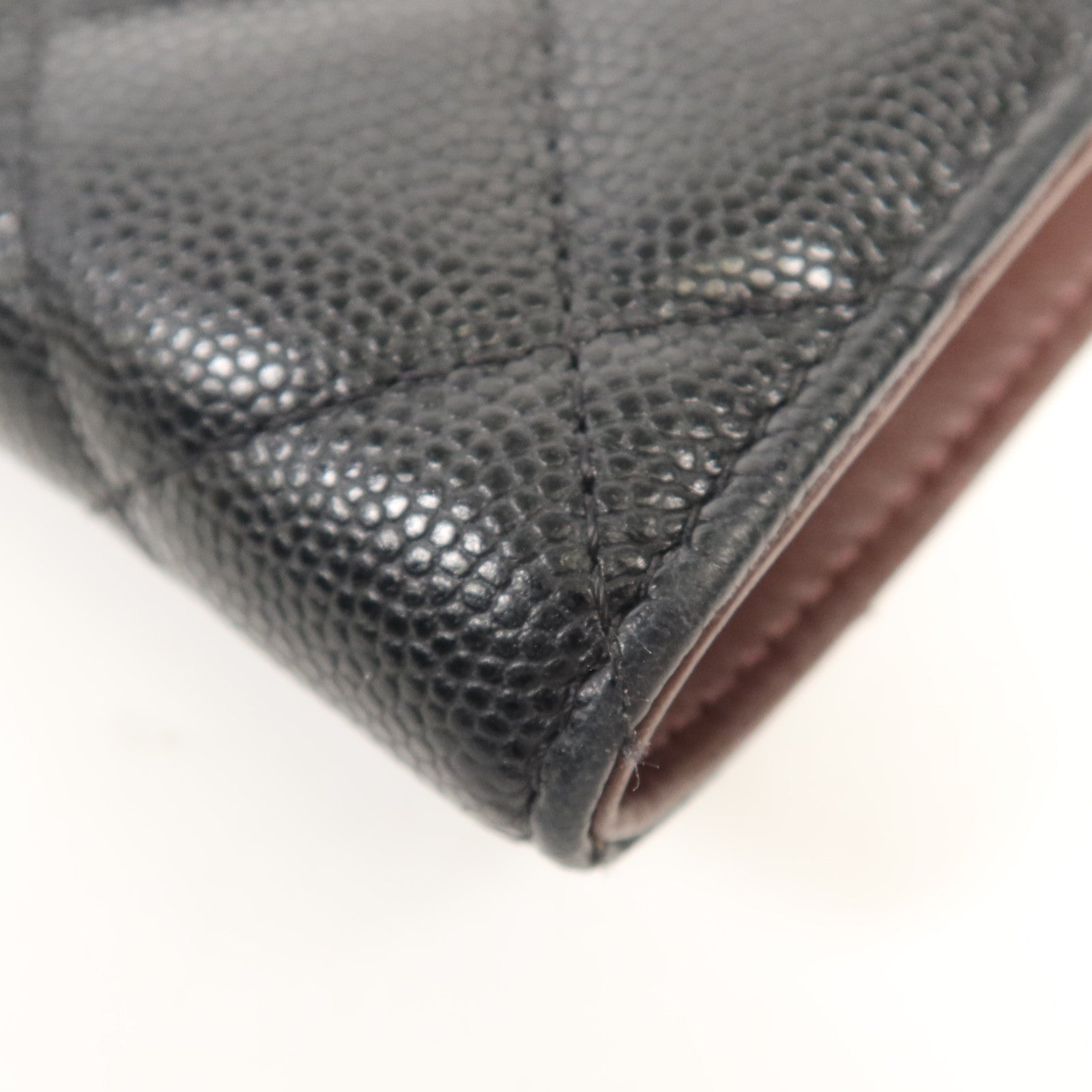 CHANEL 牛皮皮革Wallet金扣錢包