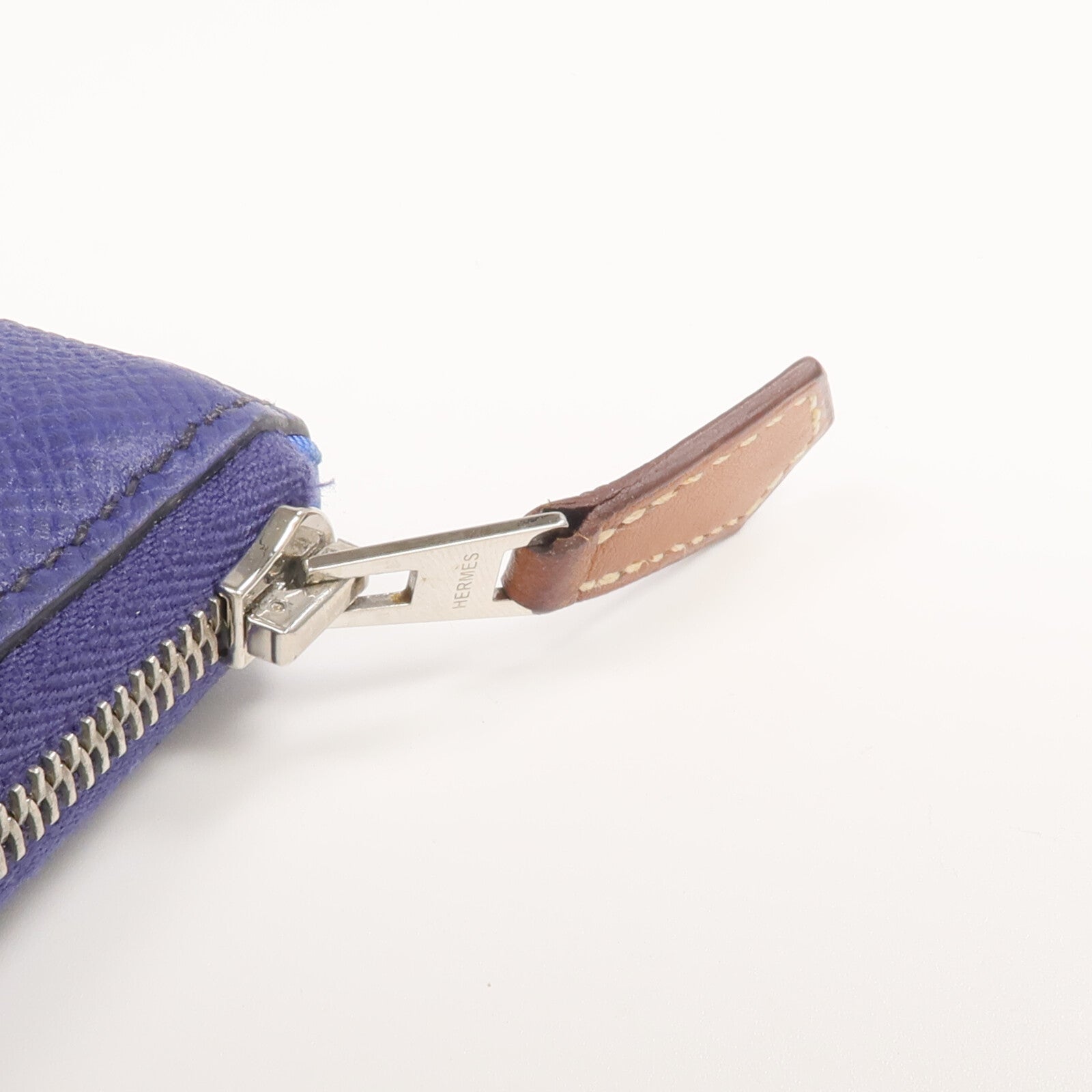 HERMES Epsom皮革Silk In Compact Wallet錢包Ultraviolet
