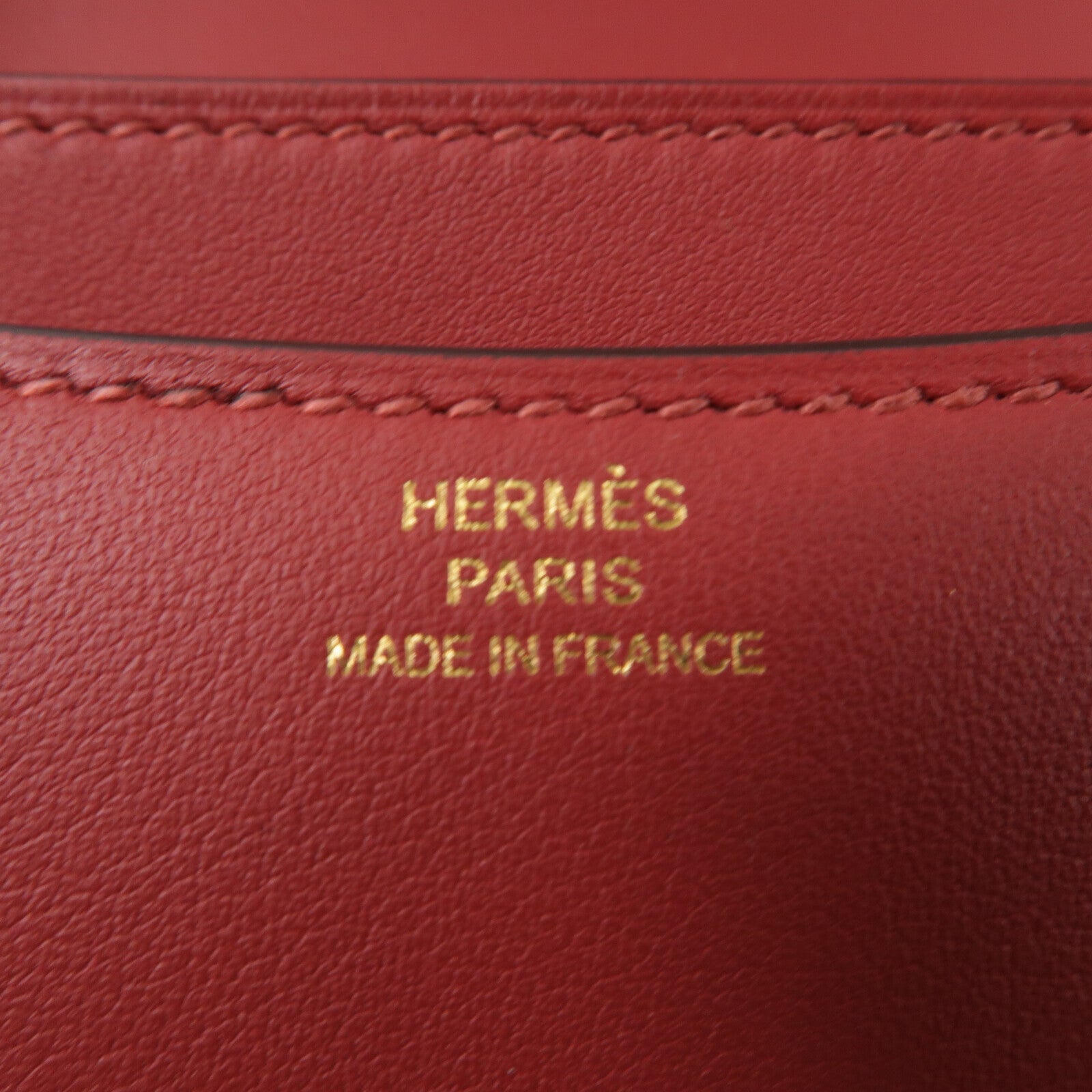 HERMES Swift皮革Constance Mini肩背袋Rouge Grenat