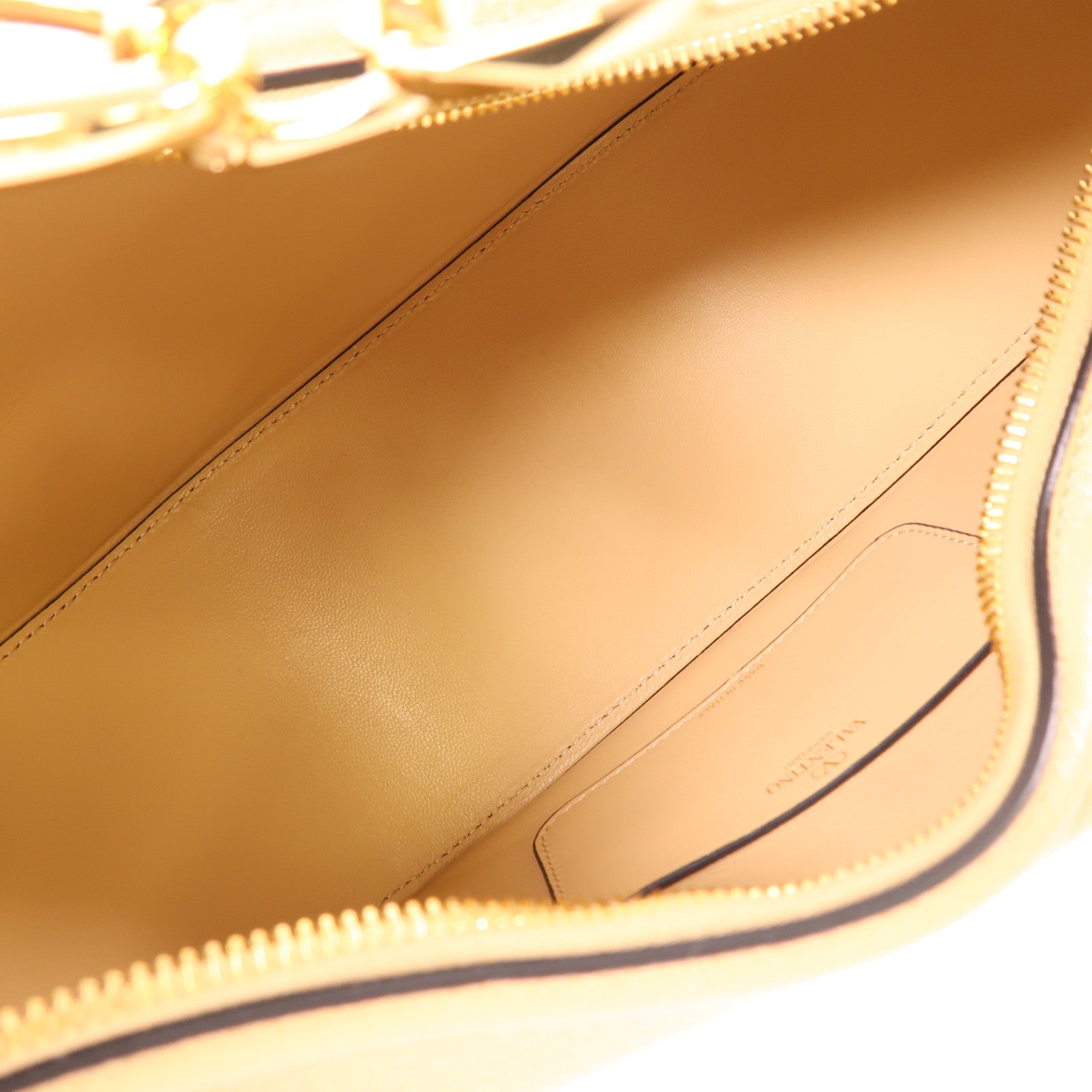 Valentino GHW Vlogo Moon Small Hobo Bag 2 Way Bag 5W2B0Q42JDKGH9 Calfskin Brown