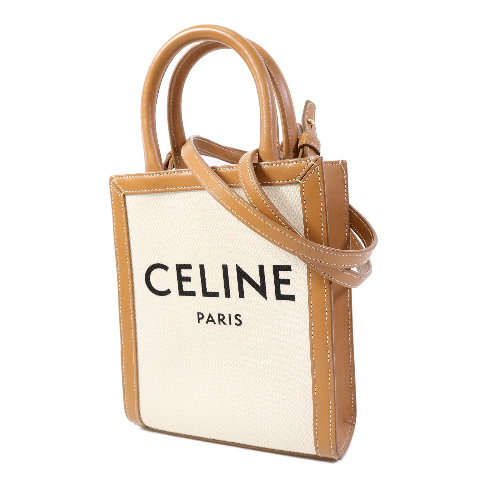 CELINE 帆布Mini Vertical Cabas手挽肩背兩用袋
