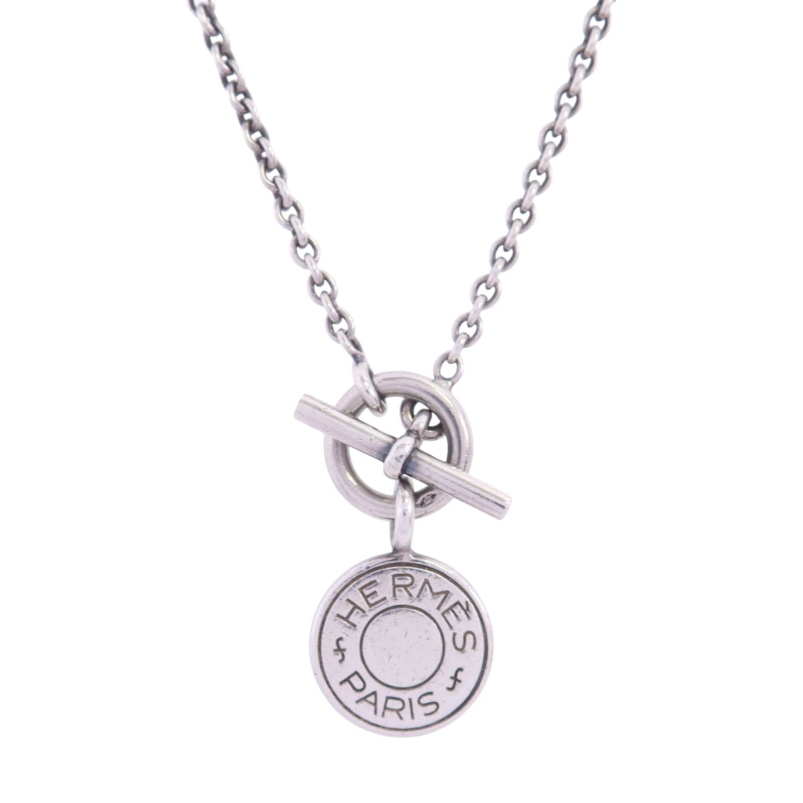 HERMES 【激減優惠】925純銀Amulettes Ex-Libris Necklace銀扣項鏈