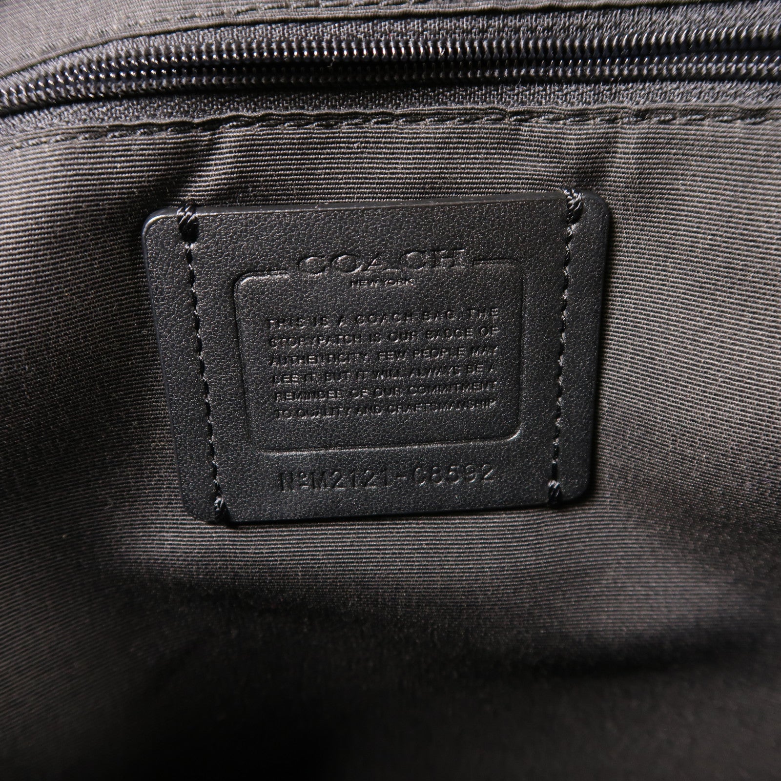 COACH 塗層帆布Backpack金扣背包