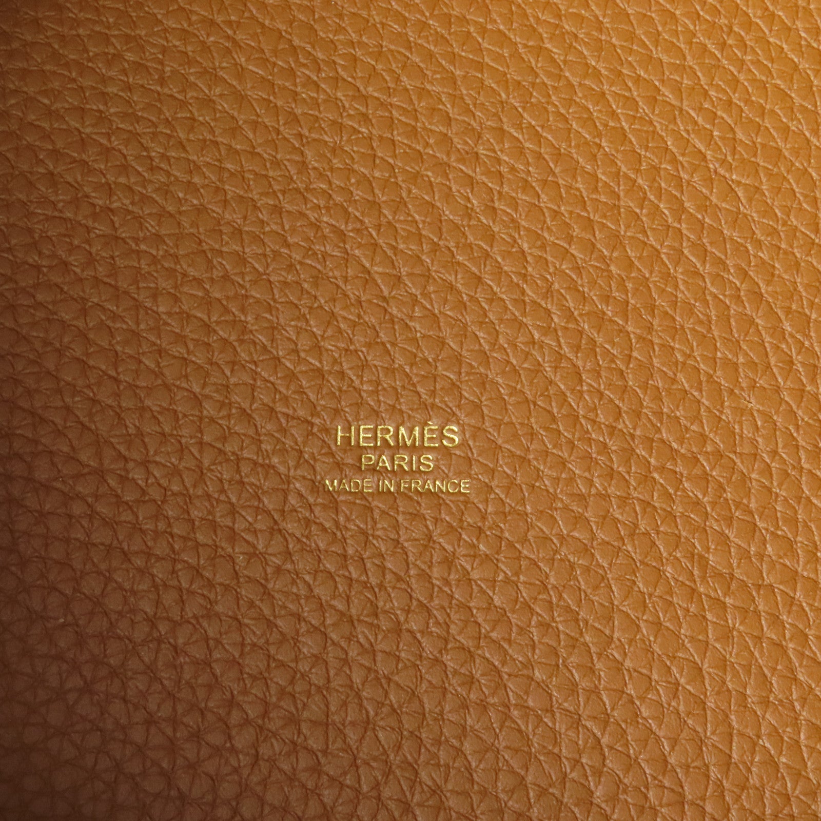 HERMES 【激減優惠】Clemence皮革Picotin MM金扣手挽袋Gold