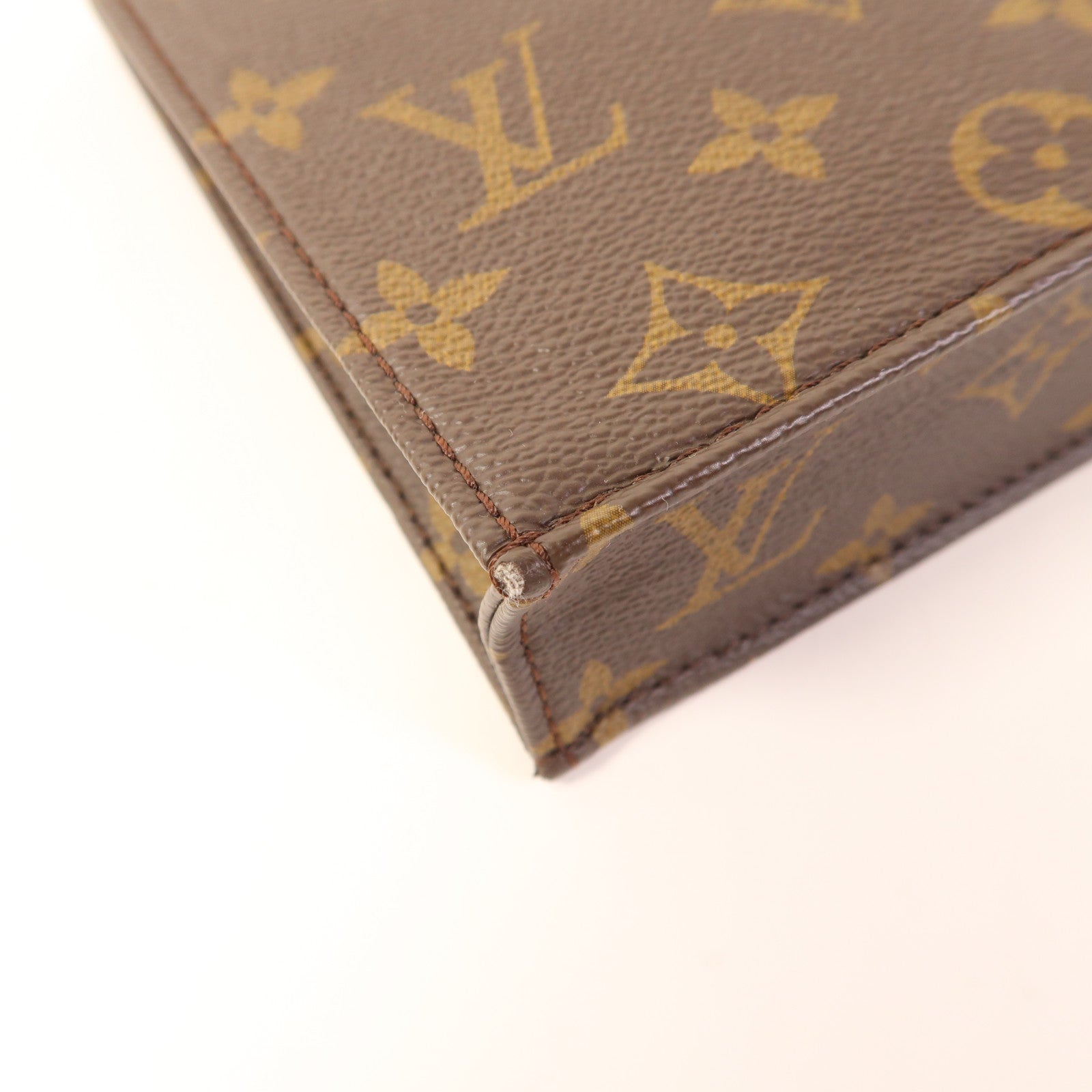 LOUIS VUITTON LV GHW Petit Sac Plat 2 Way Shoulder Bag M81295 Monogram Brown