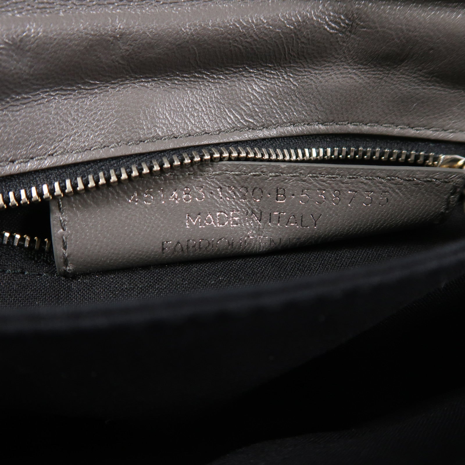 BALENCIAGA 牛皮皮革Shoulder Bag銀扣肩背袋灰色