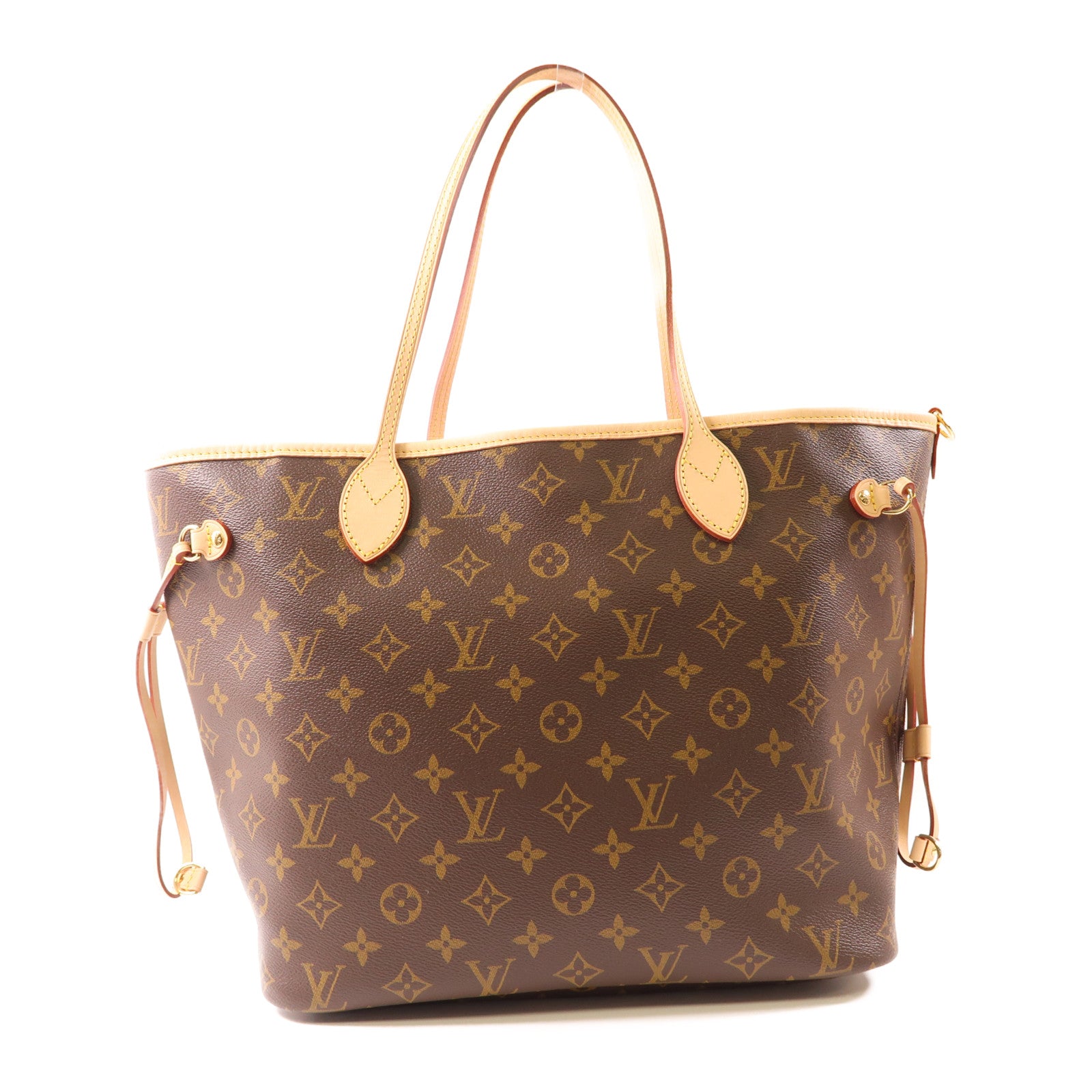 LOUIS VUITTON Monogram Neverfull Bandouliere Inside Out MM金扣手挽肩背兩用袋