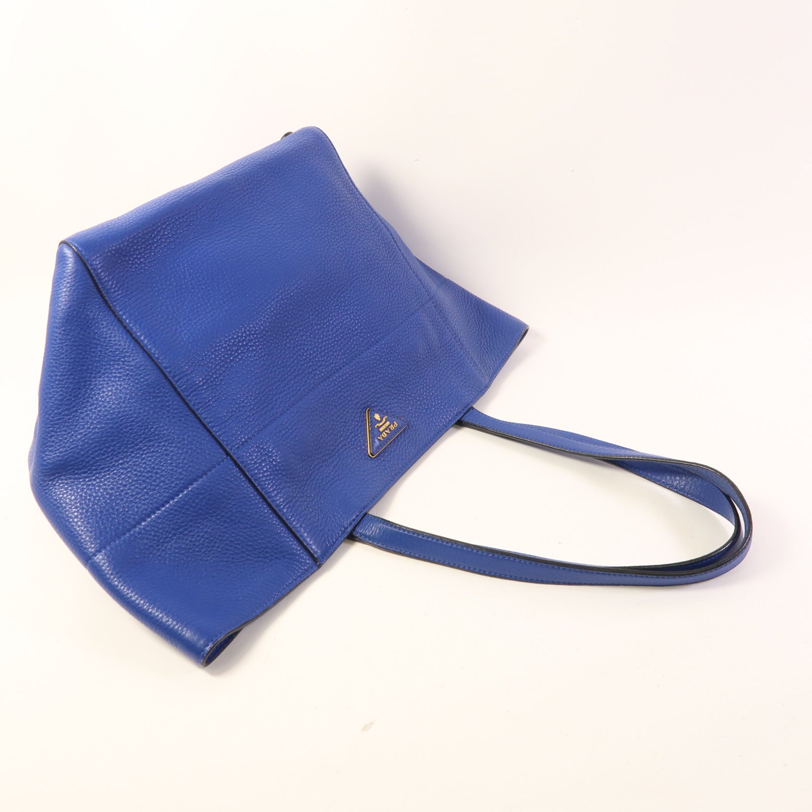 PRADA 牛皮皮革Tote Bag金扣肩背袋