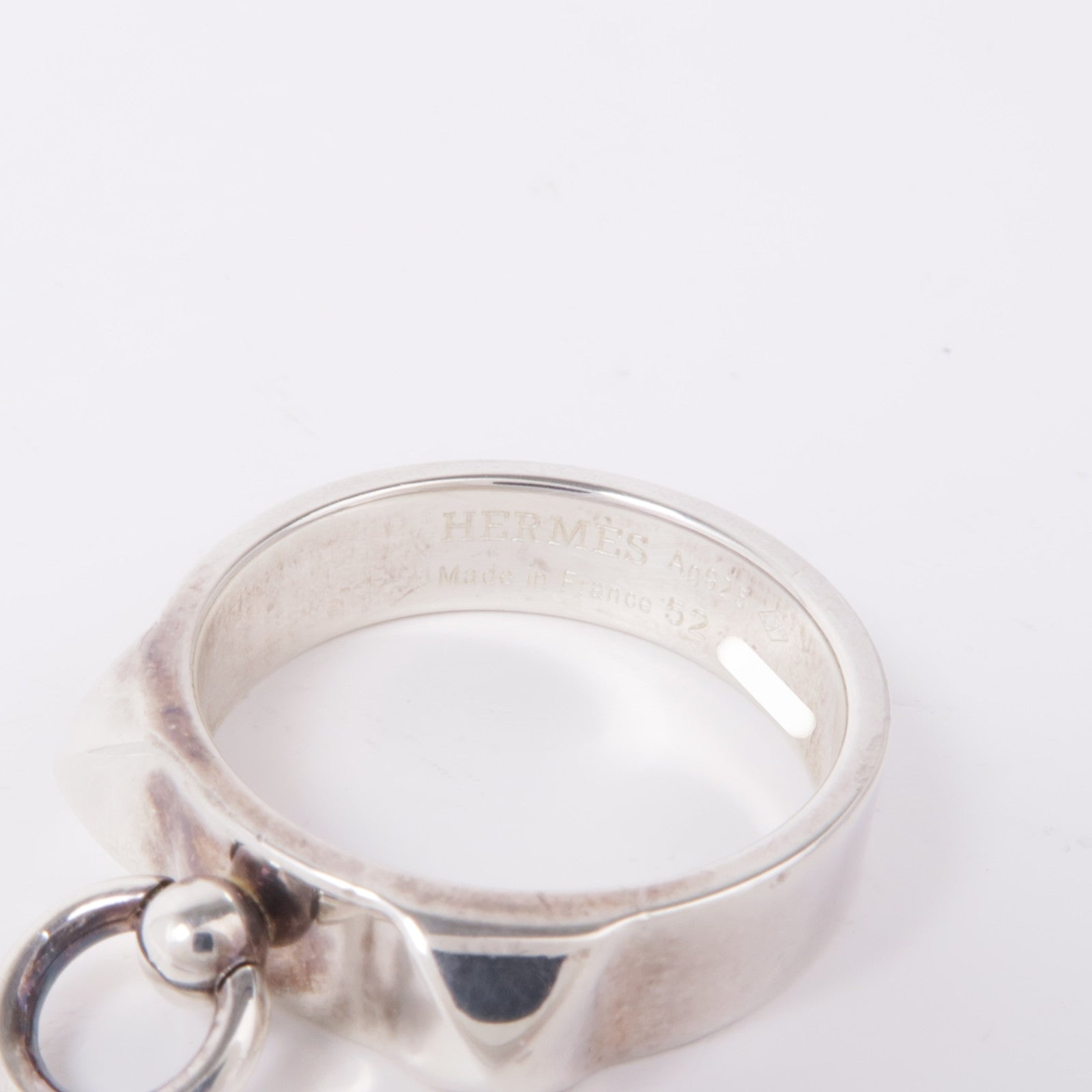 HERMES 925純銀CDC Collier de chien ring戒指Hermes#52/US#6