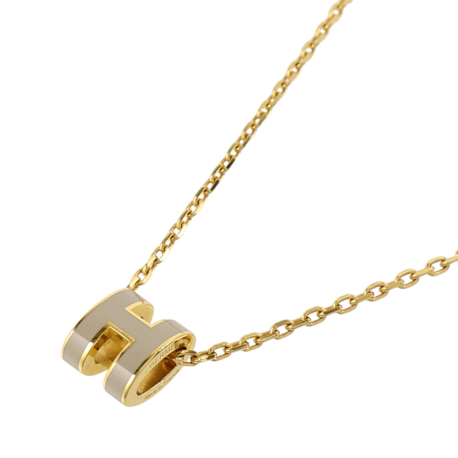 HERMES 金屬/琺瑯Mini Pop H Necklace項鏈