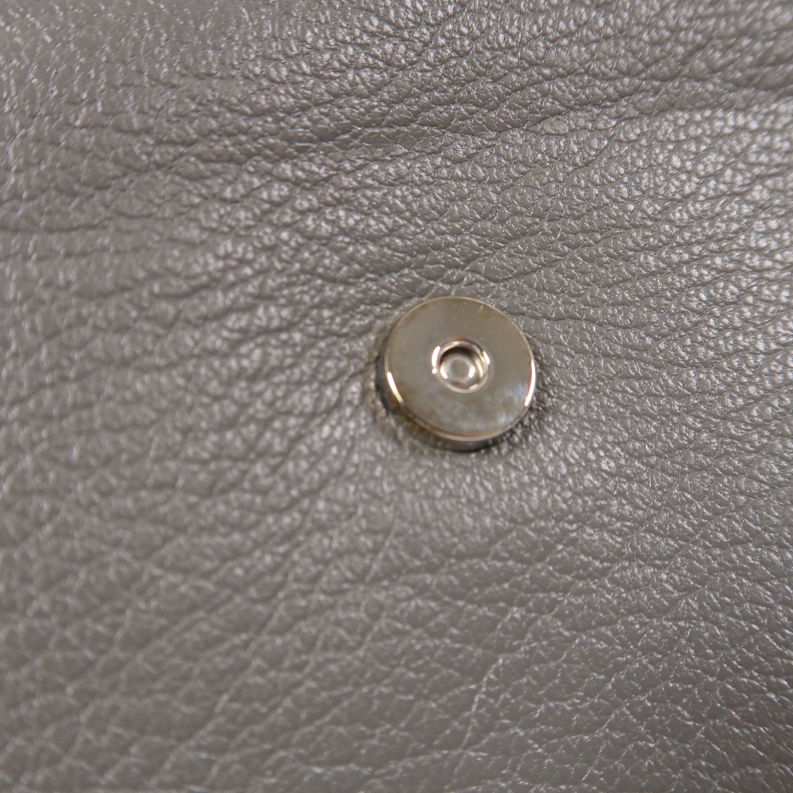 BALENCIAGA 牛皮皮革Shoulder Bag銀扣肩背袋灰色