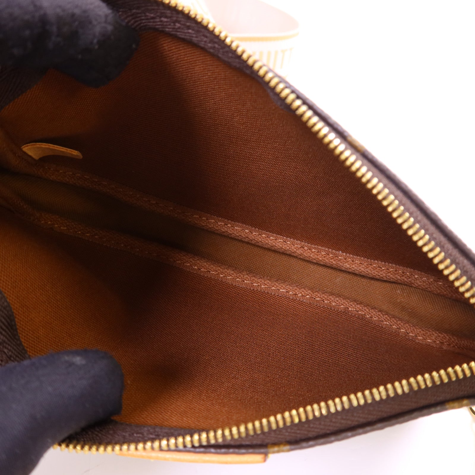 LOUIS VUITTON Monogram Multi Pochette Accessories金扣鏈帶手挽肩背兩用袋