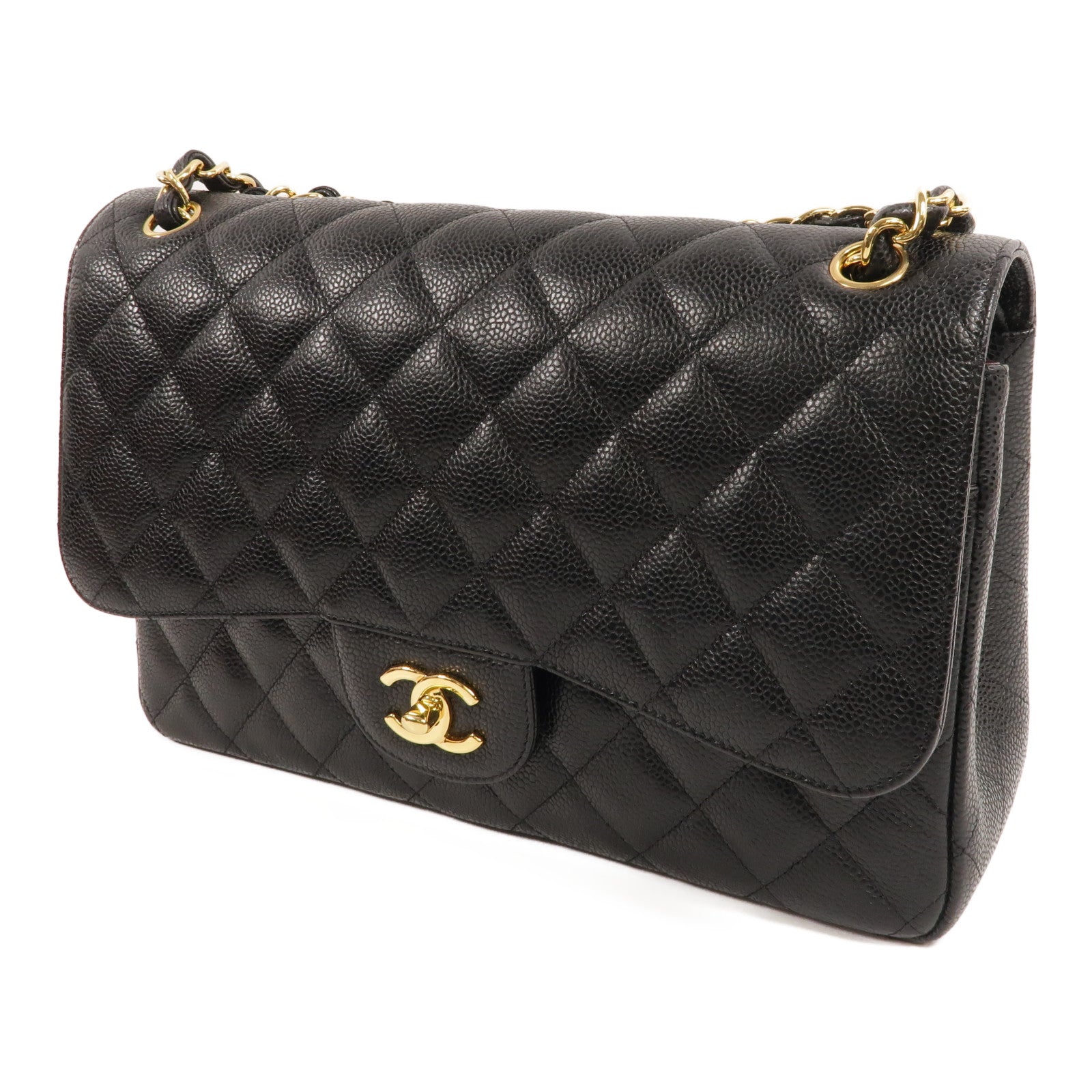 CHANEL 牛皮皮革Large Classic鏈帶肩背袋