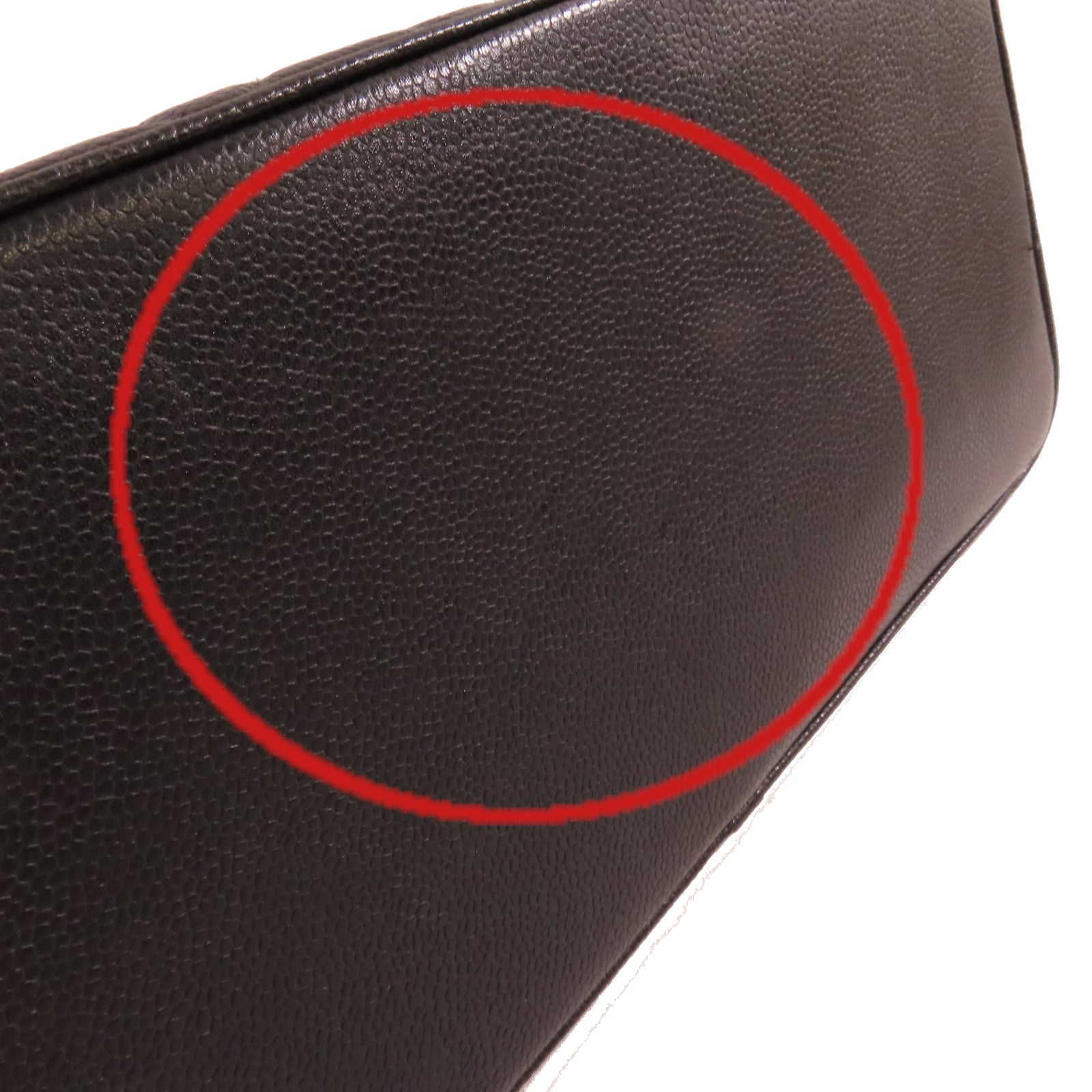 CHANEL 菱格Caviar皮革Tote Bag金扣手挽袋黑色