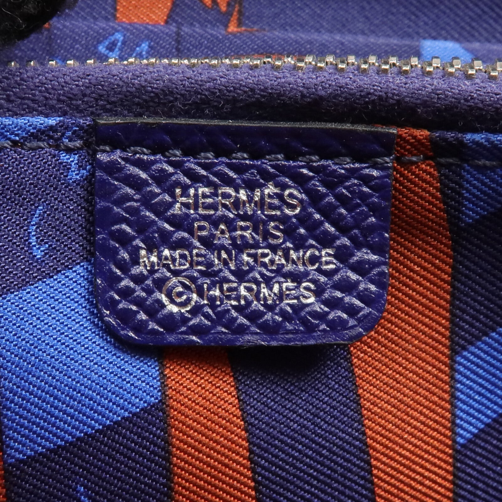 HERMES Epsom皮革Silk In Compact Wallet錢包Ultraviolet