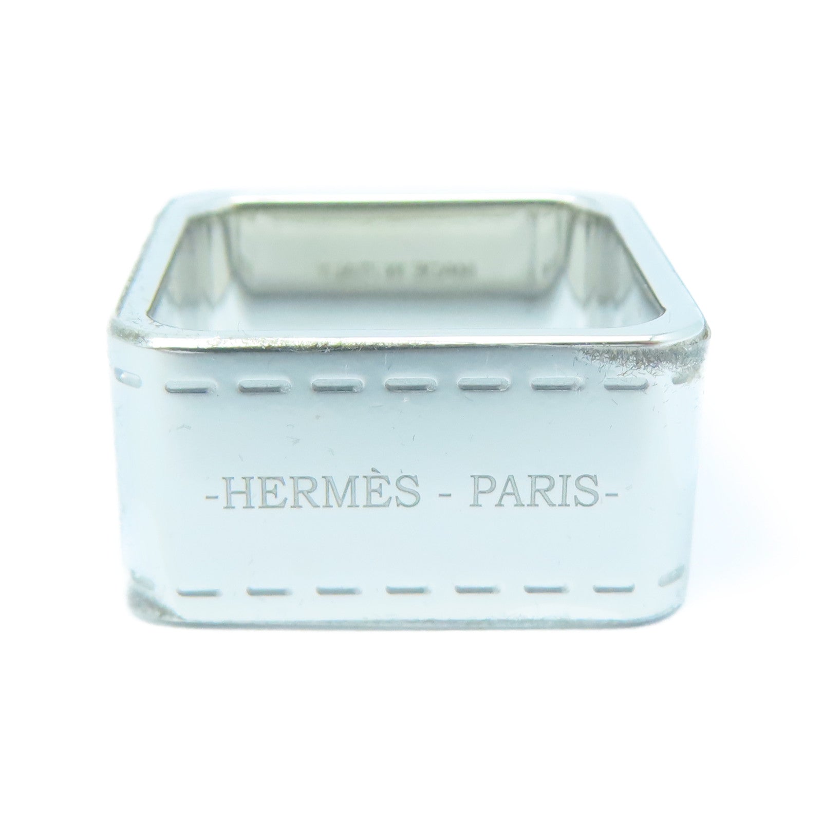 HERMES 【激減優惠】金屬Scarf Ring絲巾扣銀色