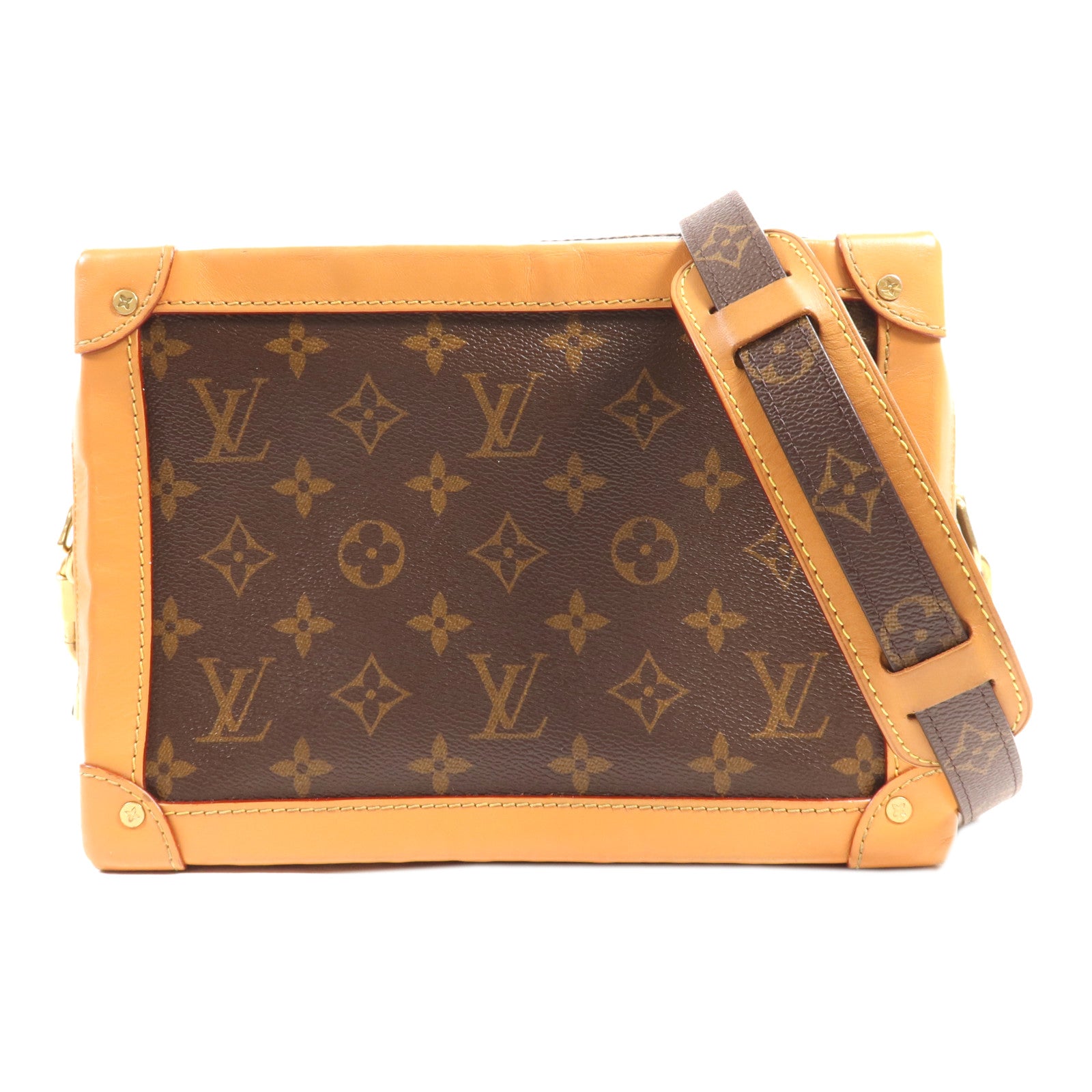 LOUIS VUITTON Monogram Soft Trunk金扣肩背袋