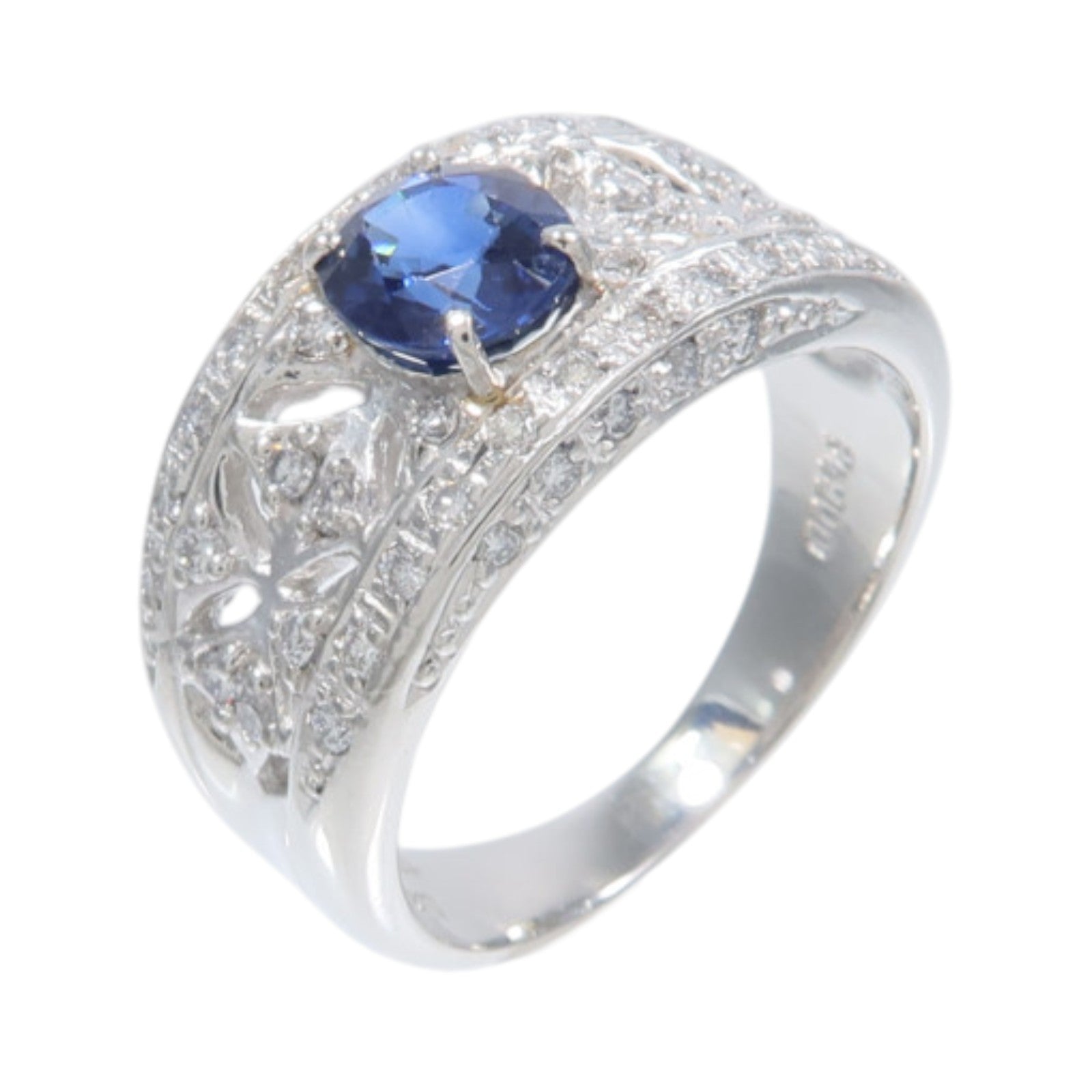 JEWELRY PT900鉑金Sapphire Diamond藍寶石/鑽石戒指