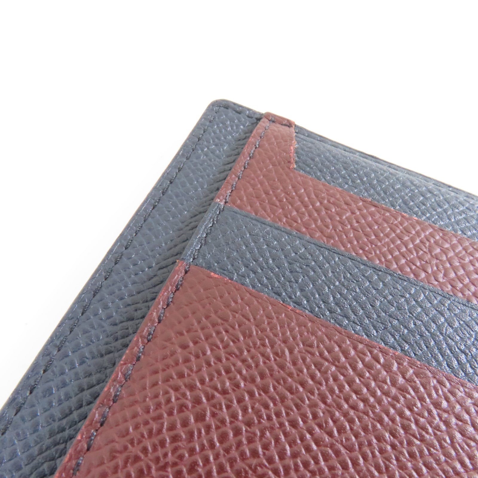 HERMES Epsom皮革Card Case卡片套藍色/紅色