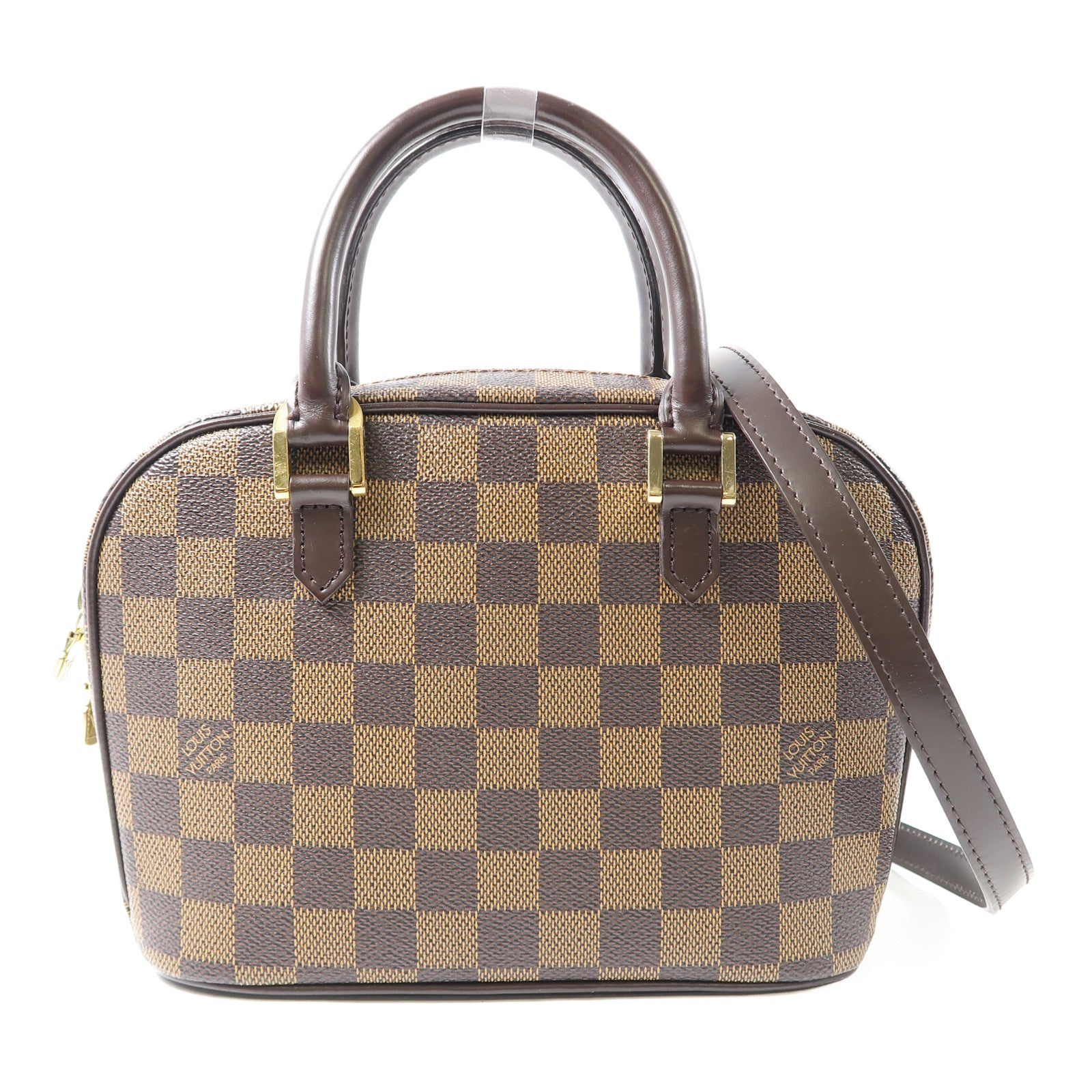 LOUIS VUITTON Damier Sarria Mini金扣手挽袋啡色