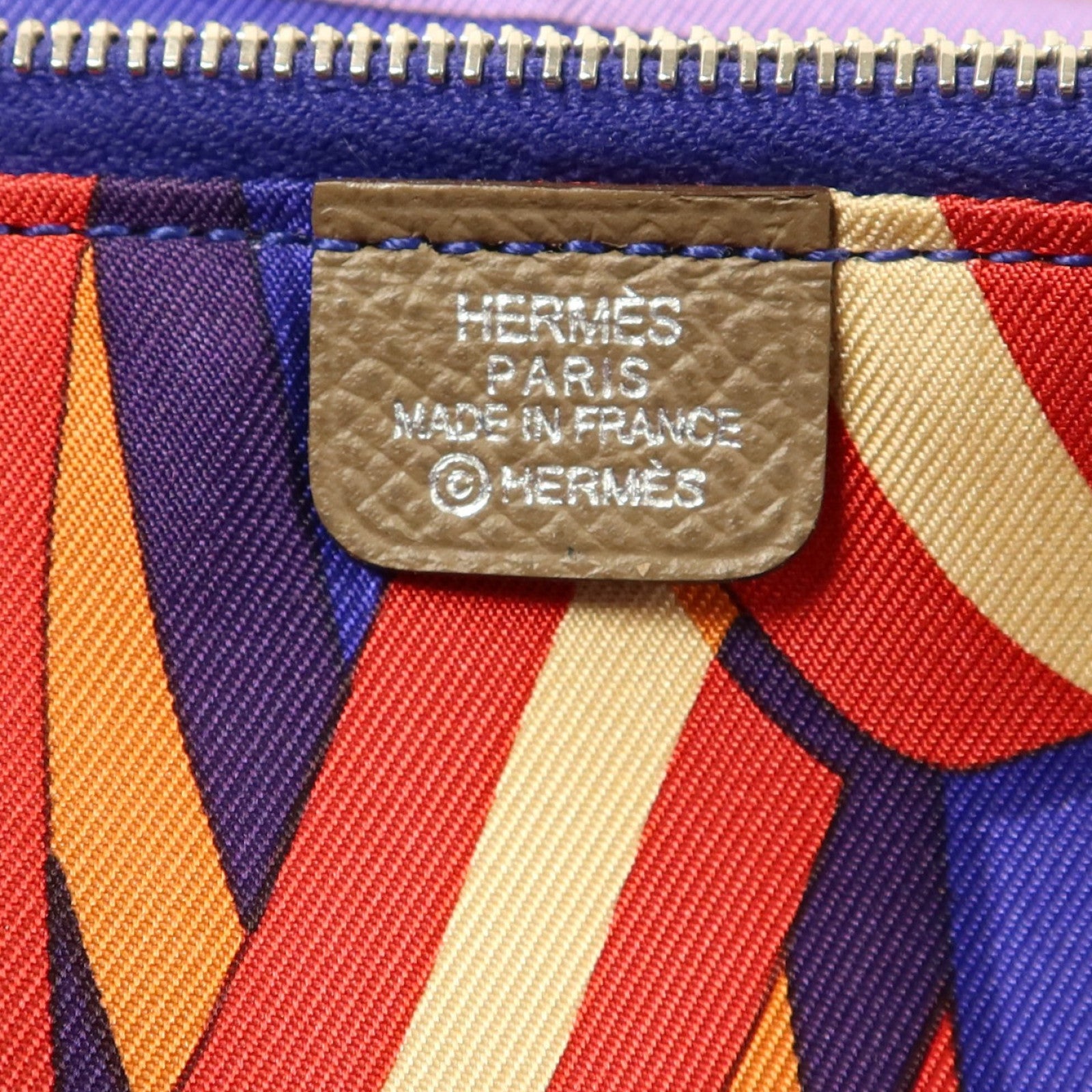 HERMES Epsom皮革Silk in Azap Long Wallet銀扣長錢包Etoupe
