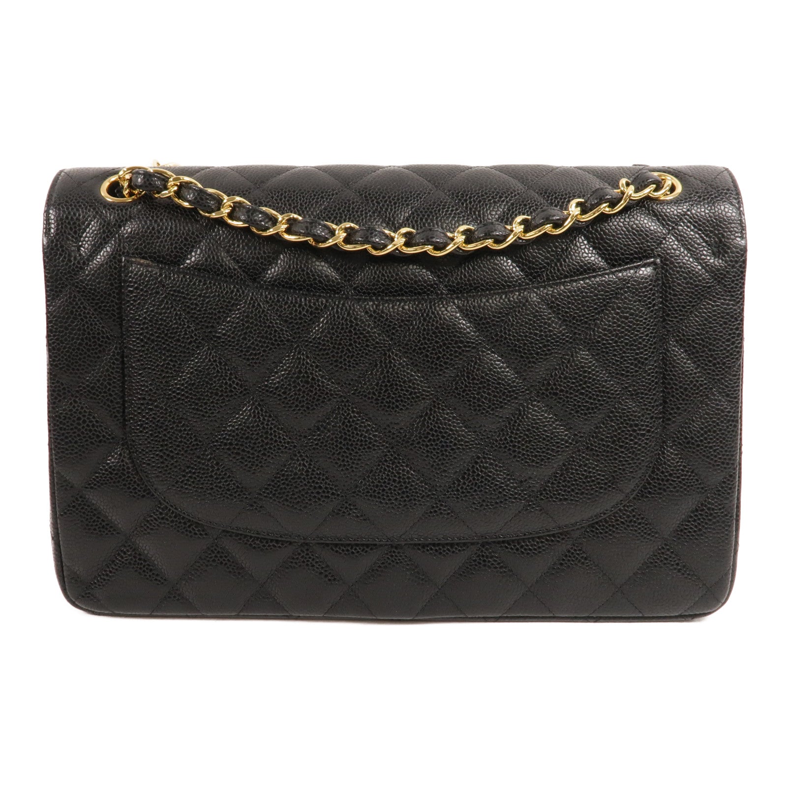 CHANEL 牛皮皮革Large Classic鏈帶肩背袋