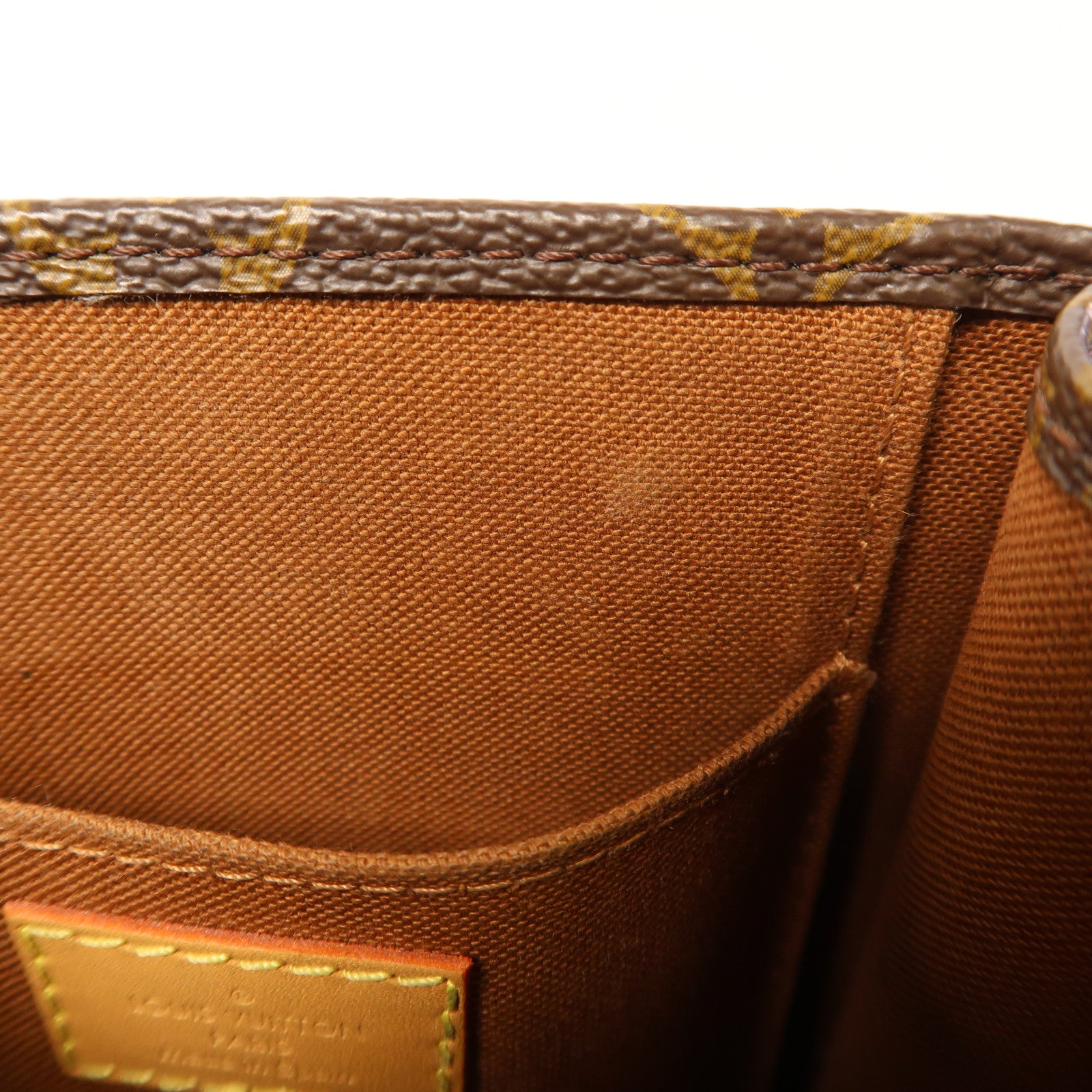 LOUIS VUITTON LV GHW Petit Sac Plat 2 Way Shoulder Bag M81295 Monogram Brown