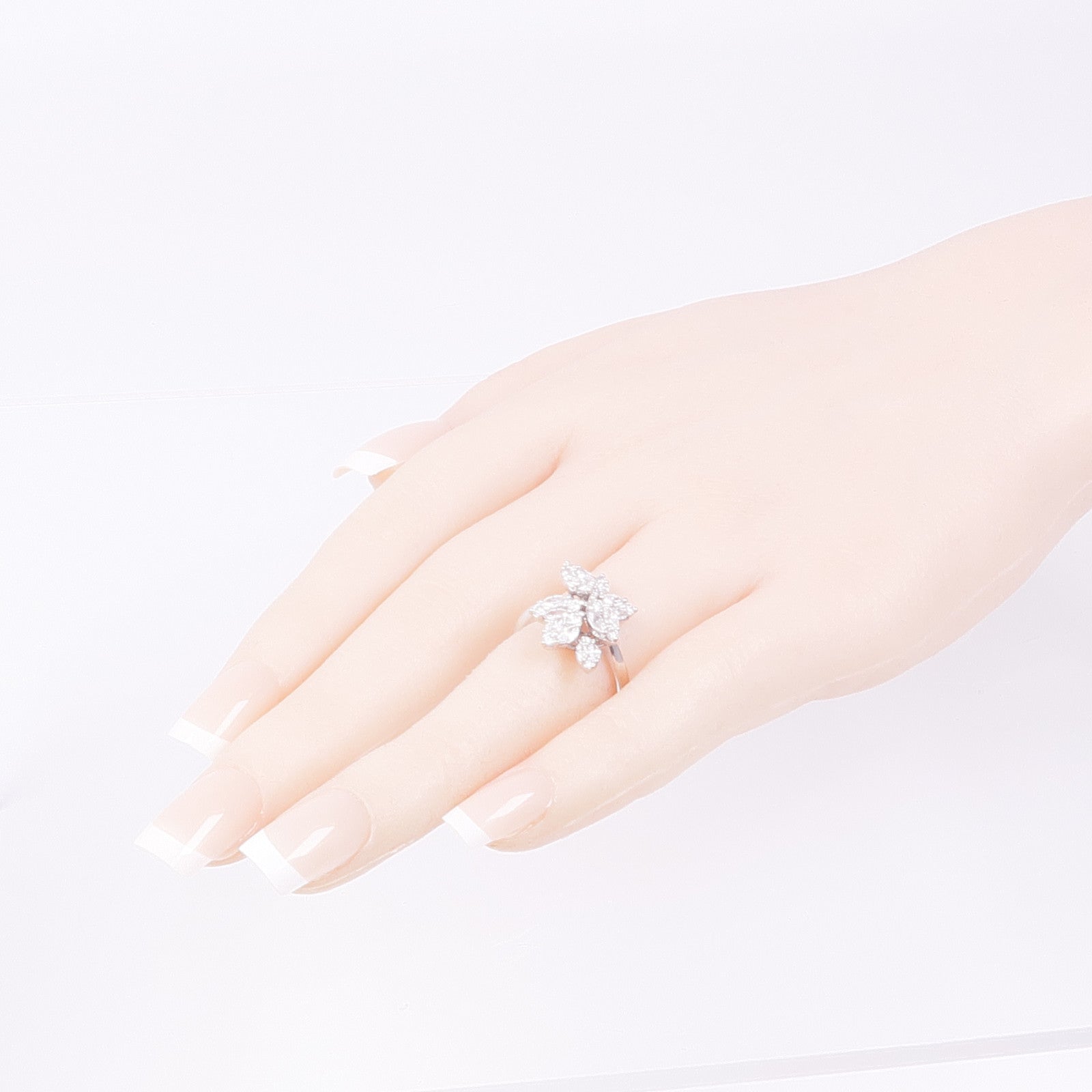 JEWELRY Diamond Ring 18K White Gold US#5.75