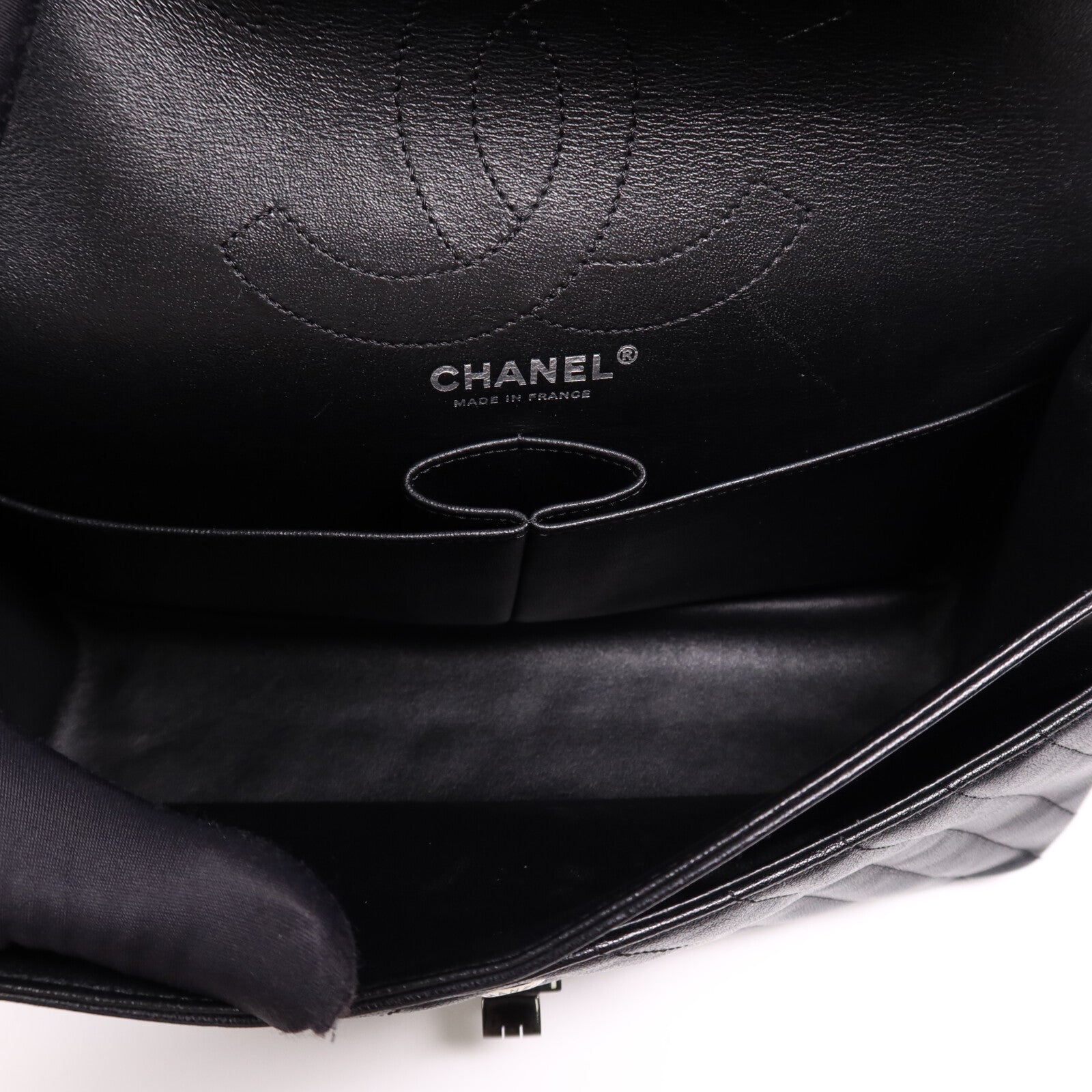 CHANEL 牛皮皮革2.55 (28cm)鏈帶肩背袋