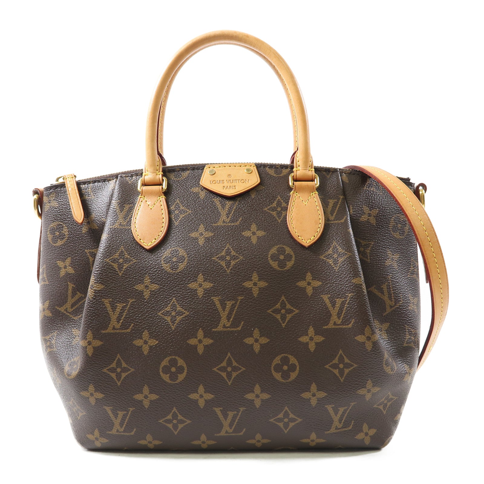 LOUIS VUITTON Monogram Turenne PM金扣手挽肩背兩用袋棕色