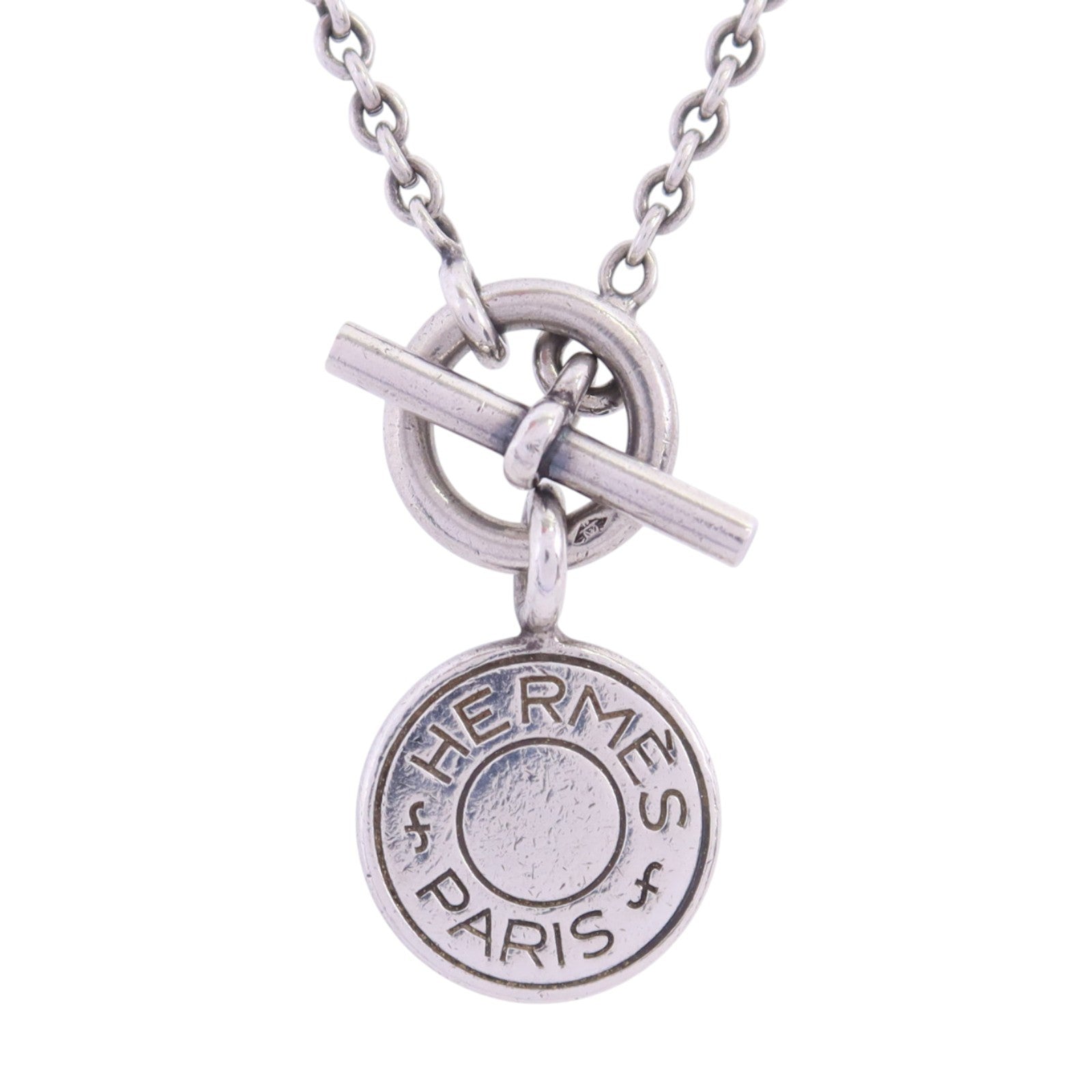 HERMES 【激減優惠】925純銀Amulettes Ex-Libris Necklace銀扣項鏈